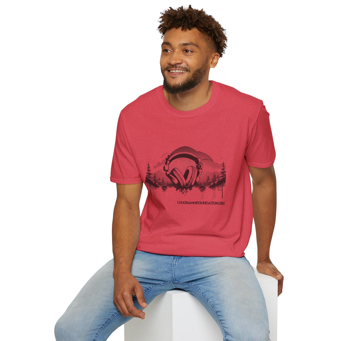 Headphones Sky Unisex Softstyle T-Shirt