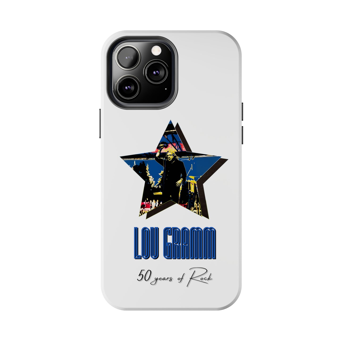 Lou Gramm 50 Years of Rock - Blue Star iPhone Case
