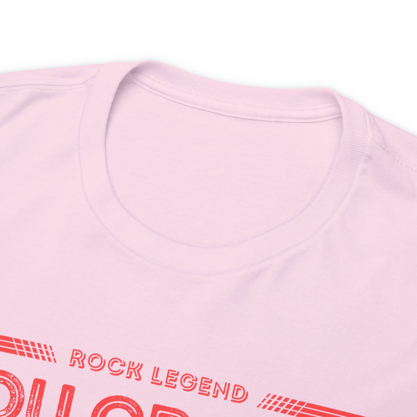 Rock Legend Lou Gramm Unisex Heavy Cotton Tee - Salmon logo