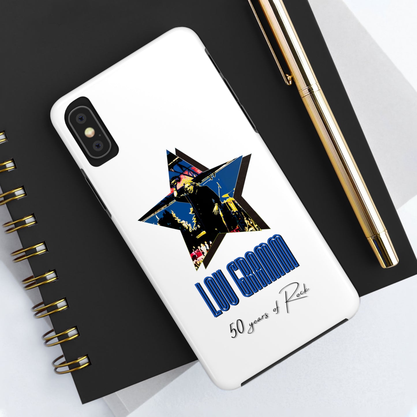 Lou Gramm 50 Years of Rock - Blue Star iPhone Case