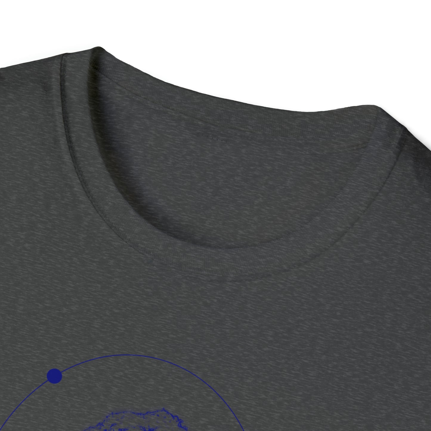 Lou Gramm Stencil Blue logo - Unisex Softstyle T-Shirt