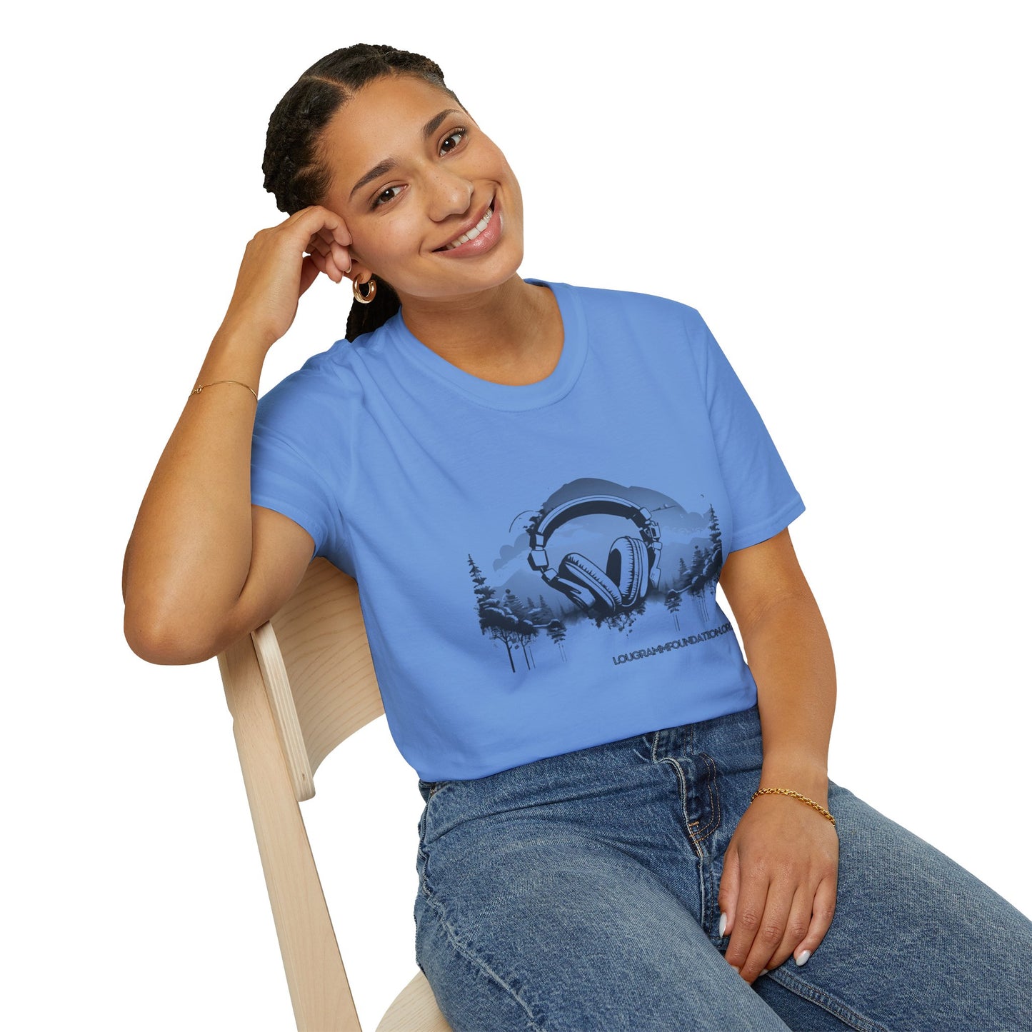 Headphones Sky Unisex Softstyle T-Shirt