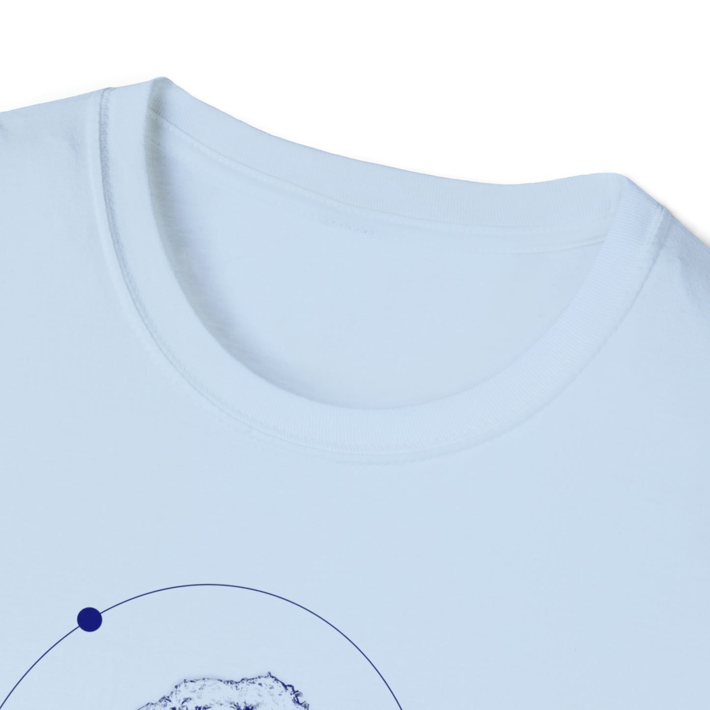 Lou Gramm Stencil Blue logo - Unisex Softstyle T-Shirt