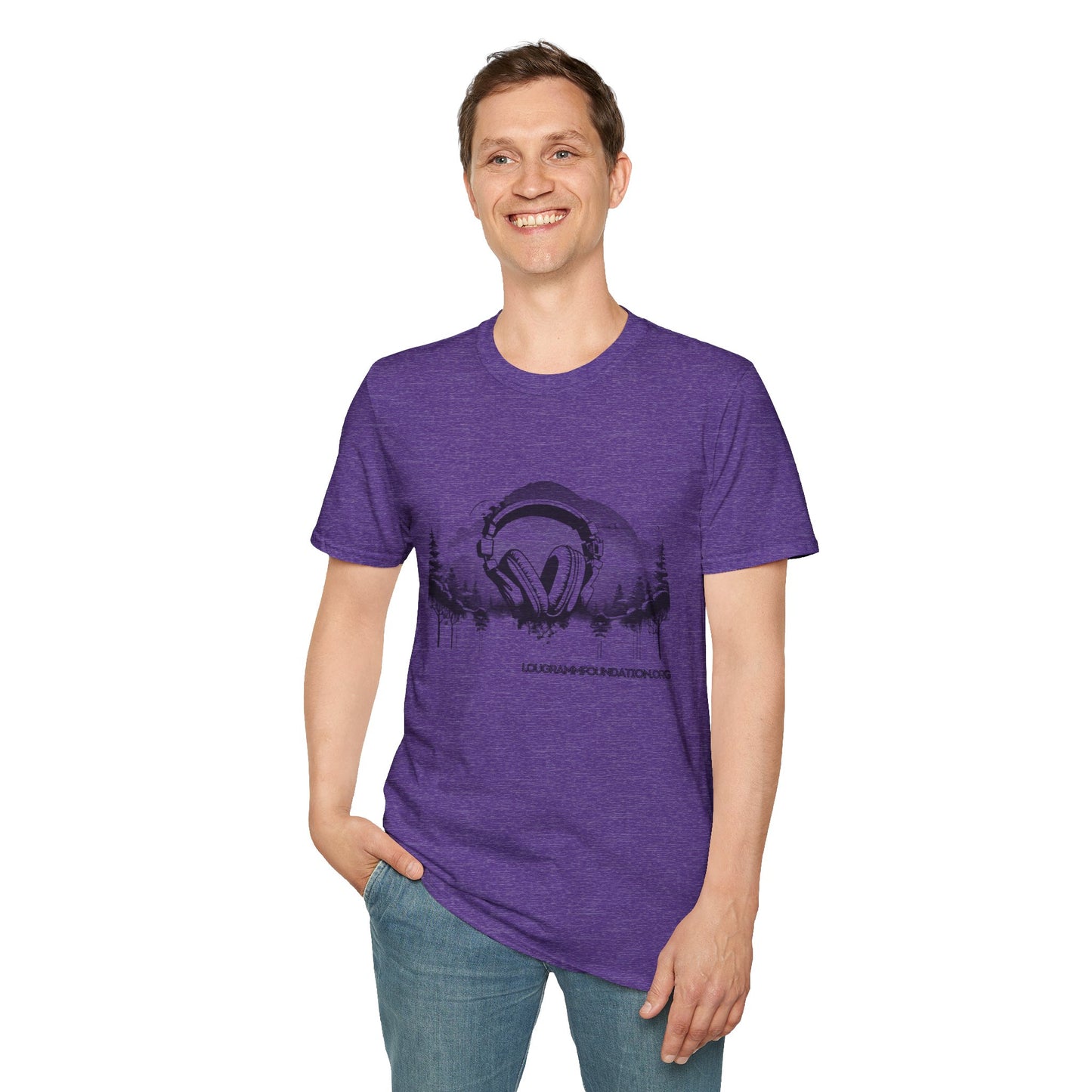 Headphones Sky Unisex Softstyle T-Shirt