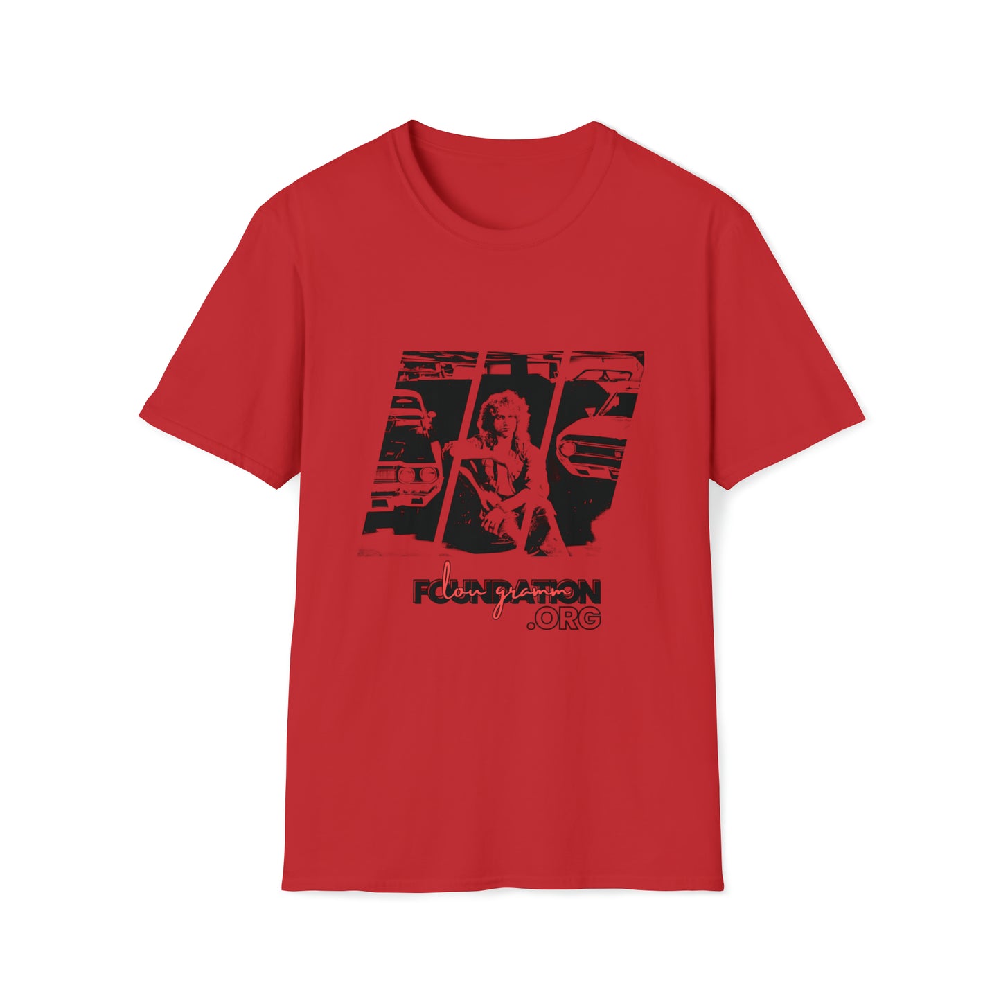 Lou’s Garage Black logo - Unisex Softstyle T-Shirt