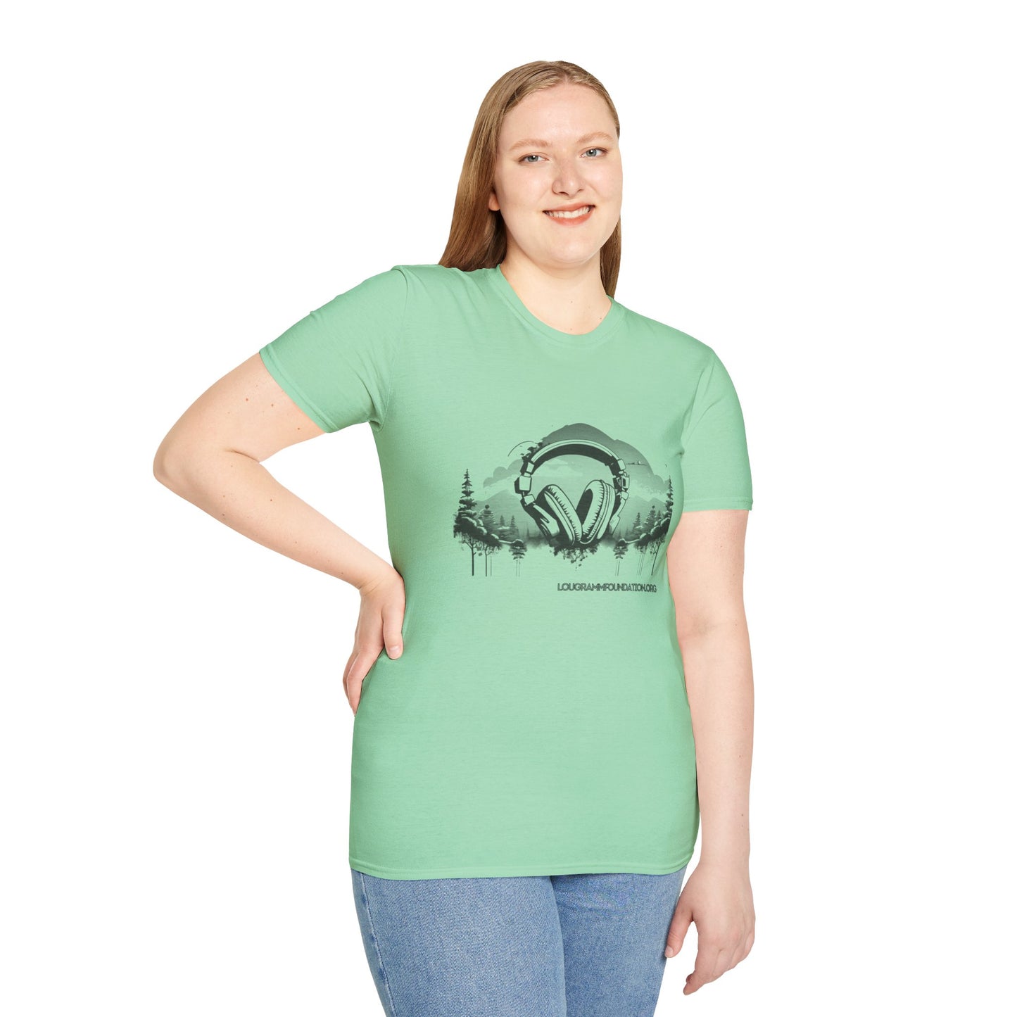 Headphones Sky Unisex Softstyle T-Shirt