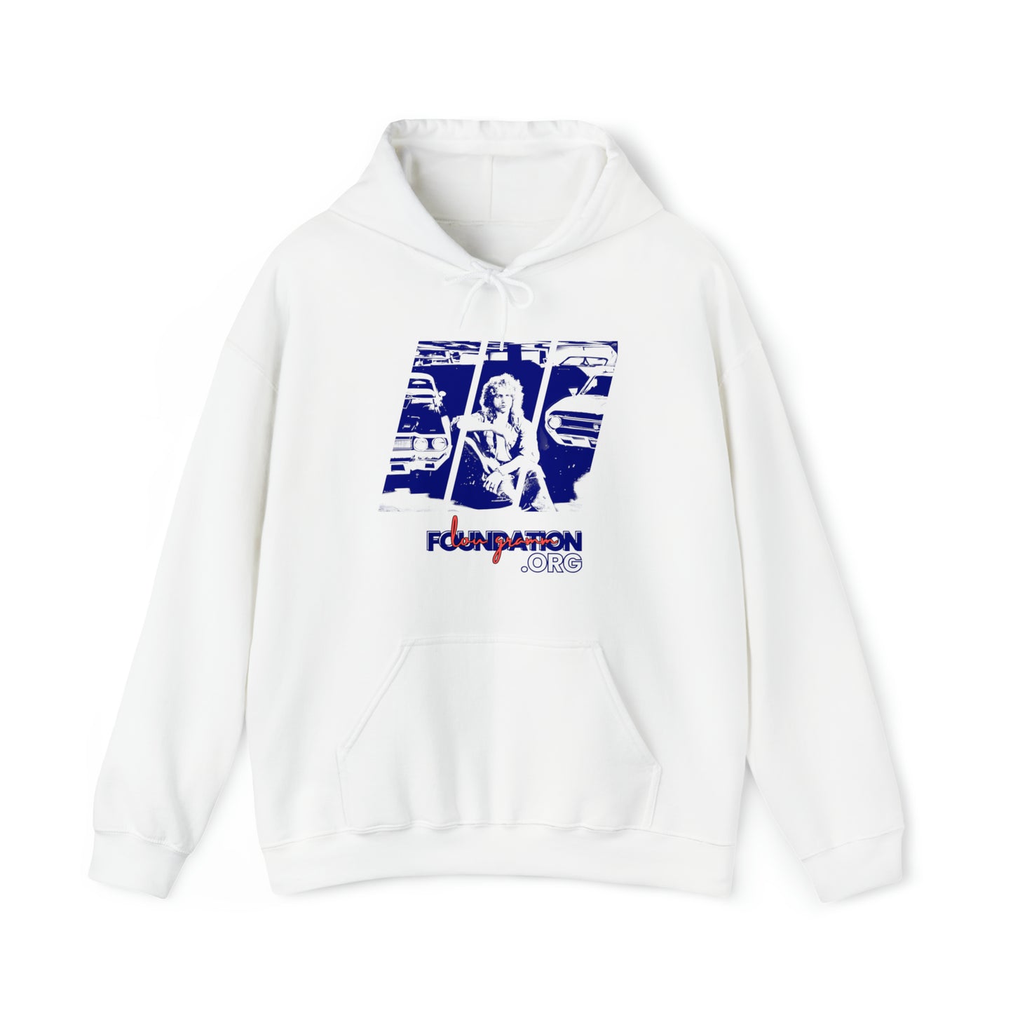 Lou’s Garage Blue logo - Unisex Heavy Blend™ Hooded Sweatshirt