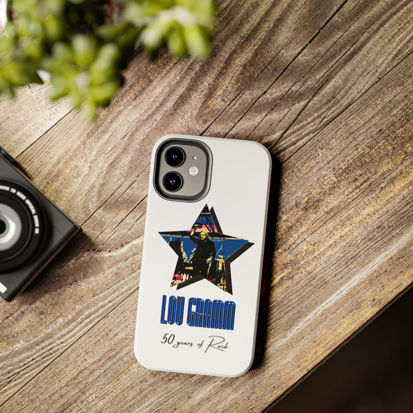 Lou Gramm 50 Years of Rock - Blue Star iPhone Case