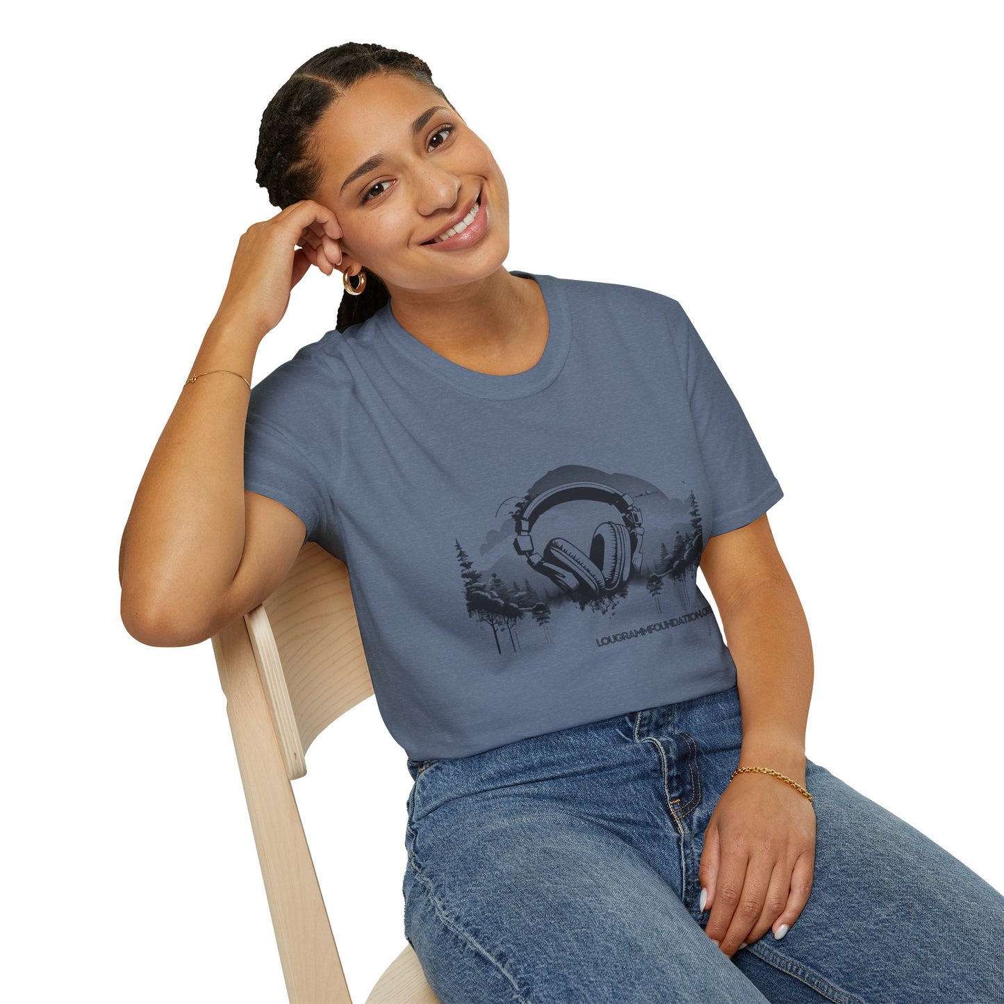 Headphones Sky Unisex Softstyle T-Shirt