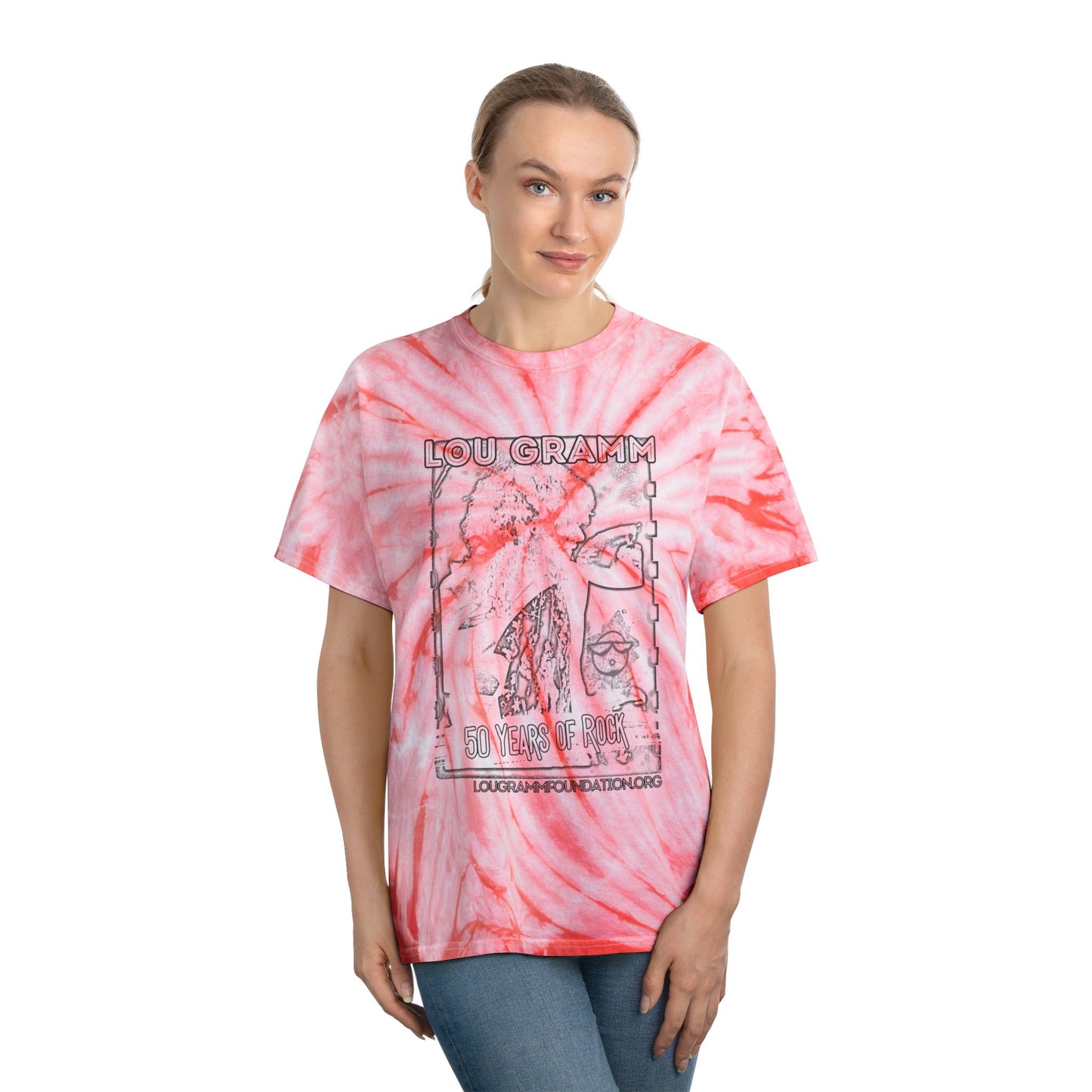 2024 50 Years of Rock Lou Gramm Unisex FWD Fashion Tie-Dyed T-Shirt