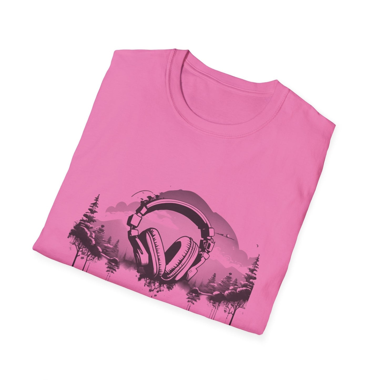 Headphones Sky Unisex Softstyle T-Shirt