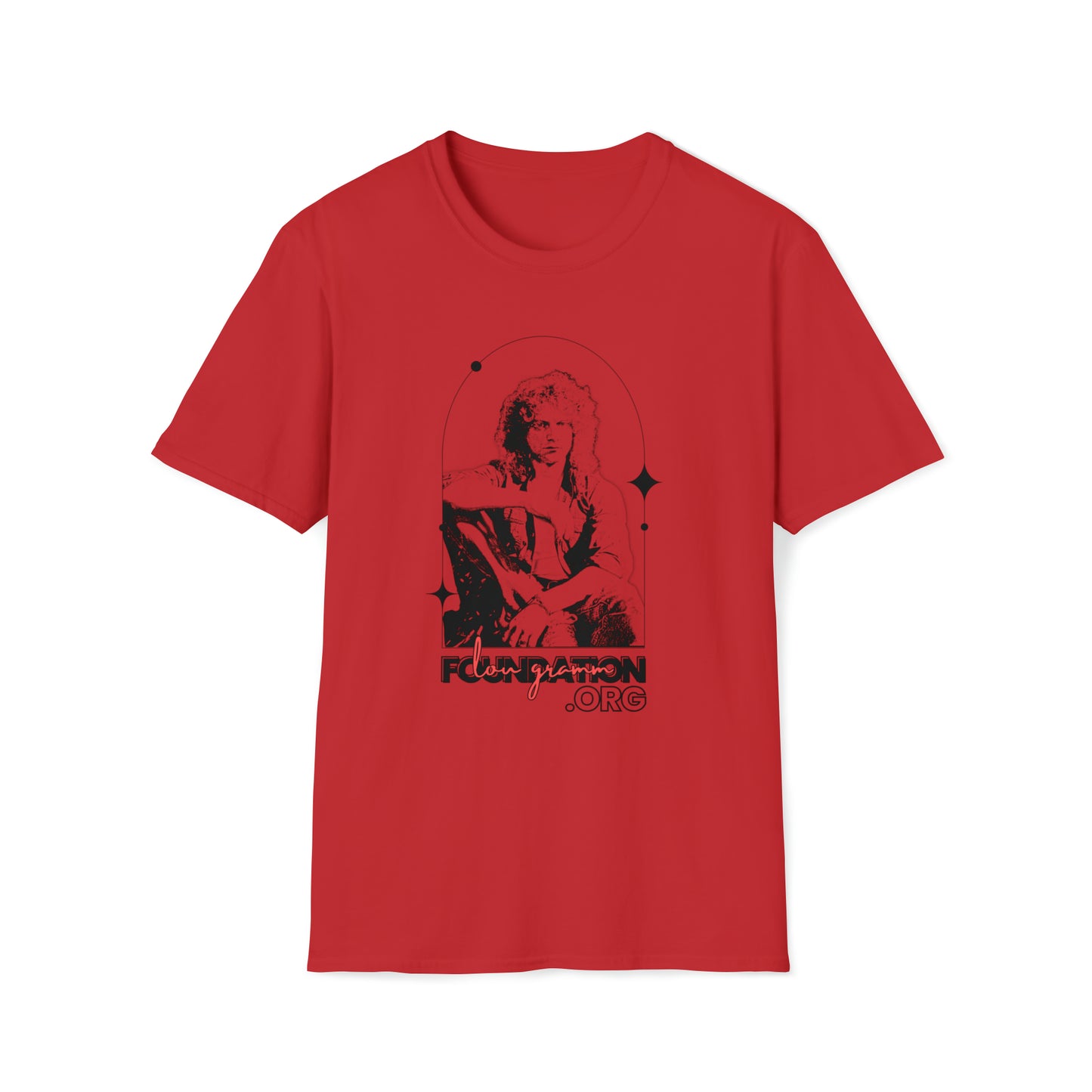 Lou Gramm Stencil Black logo - Unisex Softstyle T-Shirt