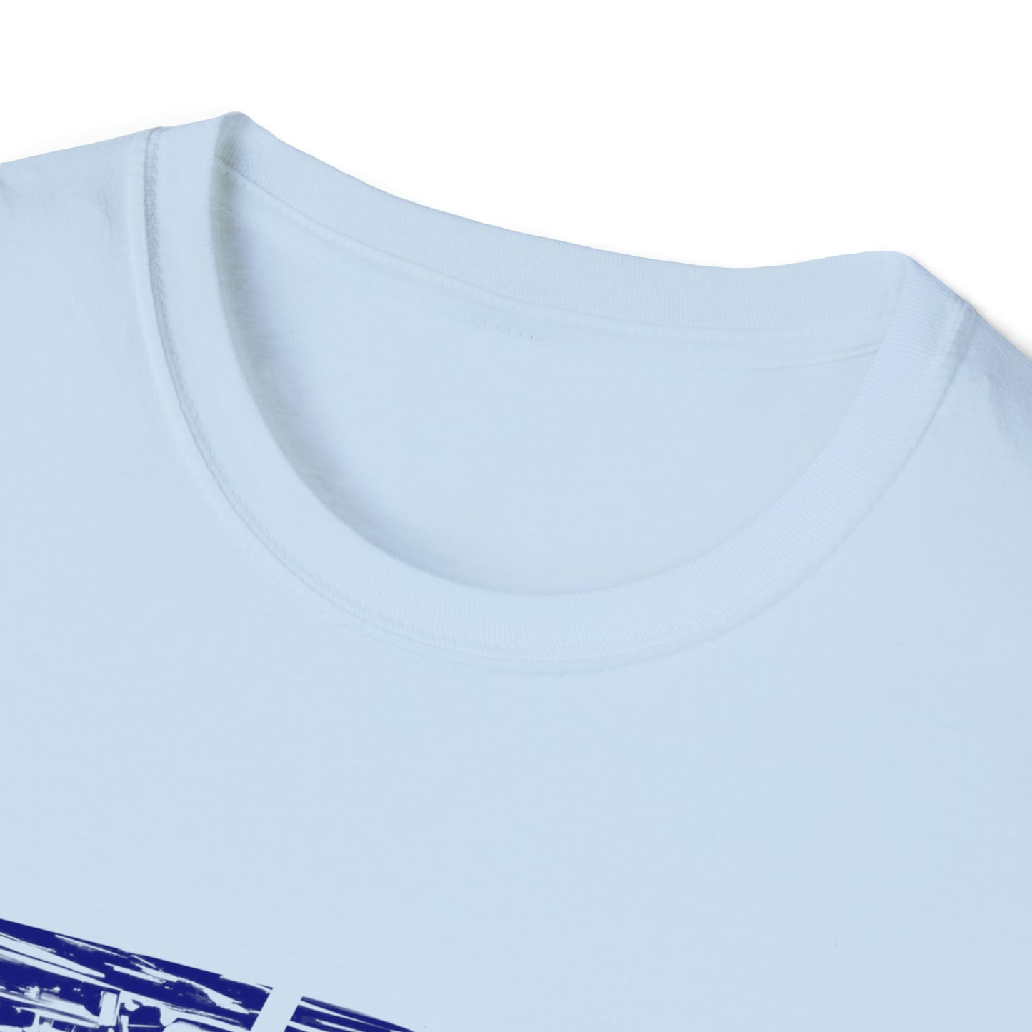 Lou’s Garage Blue logo - Unisex Softstyle T-Shirt