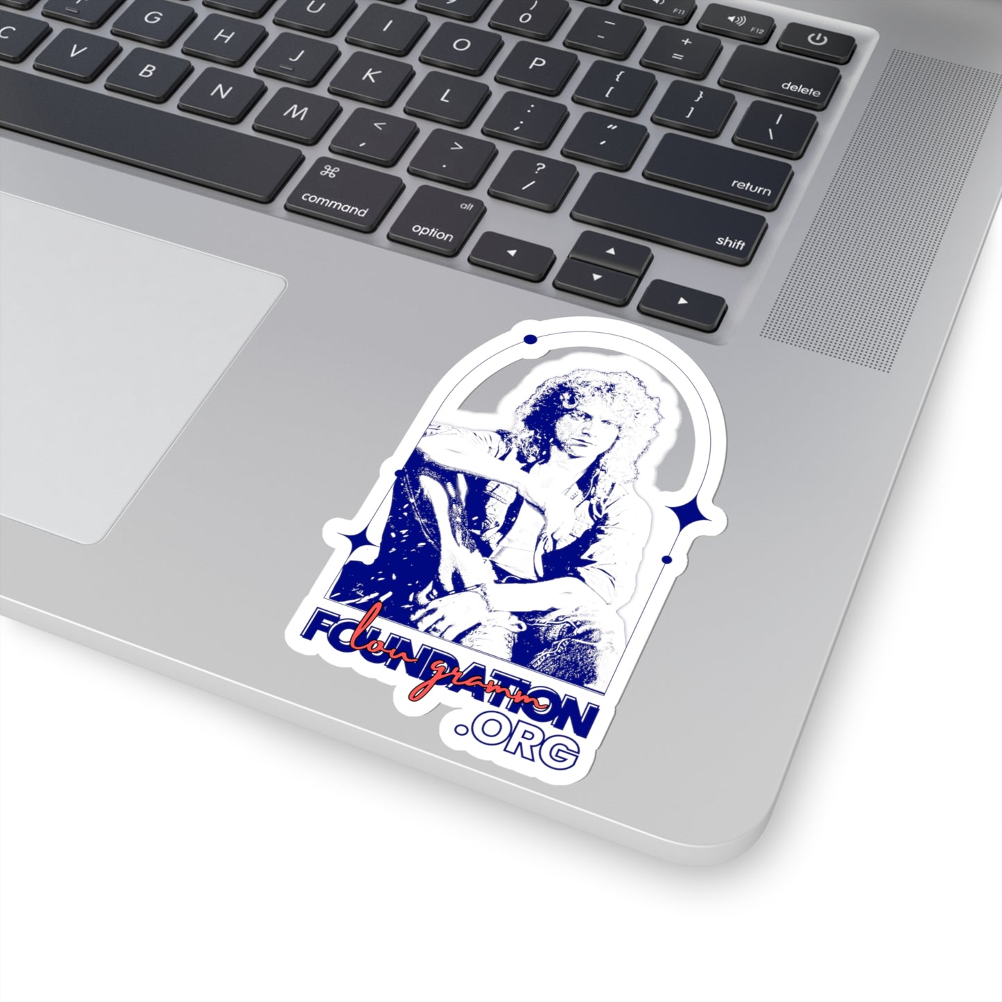 Lou Gramm Foundation Stencil Blue Kiss-Cut Stickers