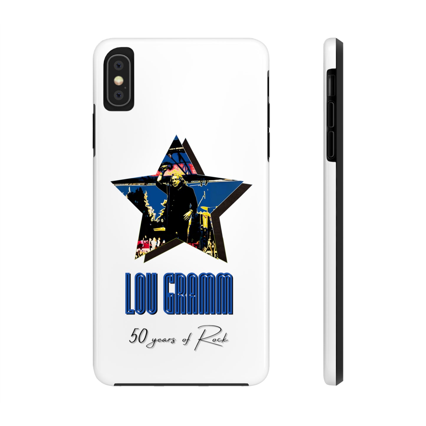 Lou Gramm 50 Years of Rock - Blue Star iPhone Case