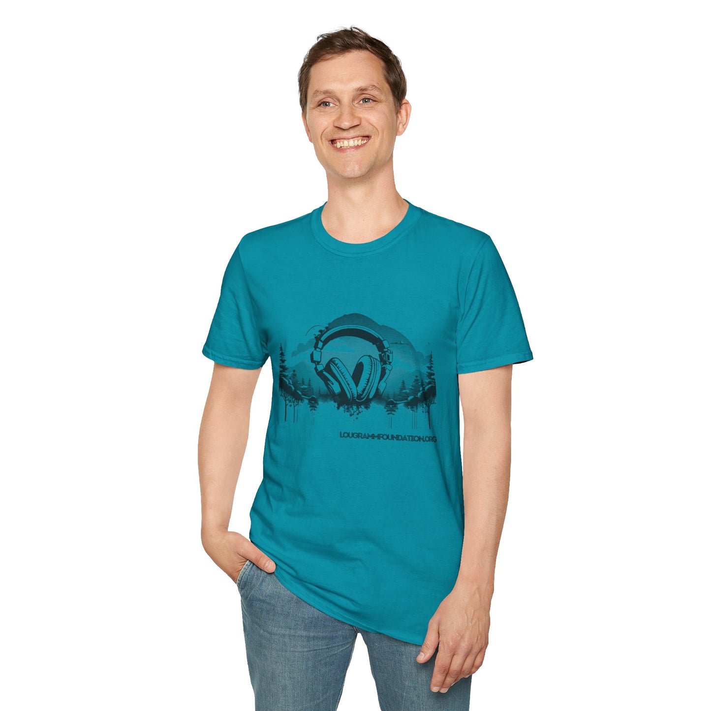 Headphones Sky Unisex Softstyle T-Shirt