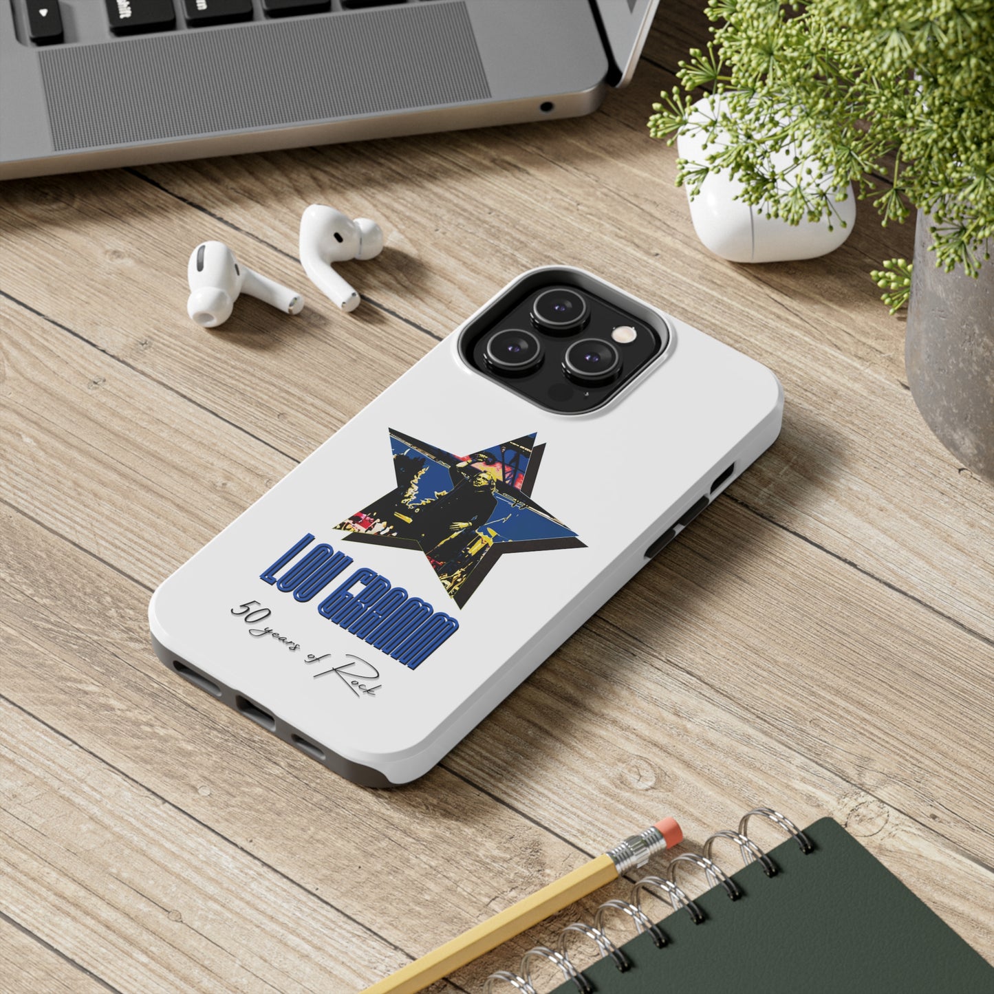 Lou Gramm 50 Years of Rock - Blue Star iPhone Case