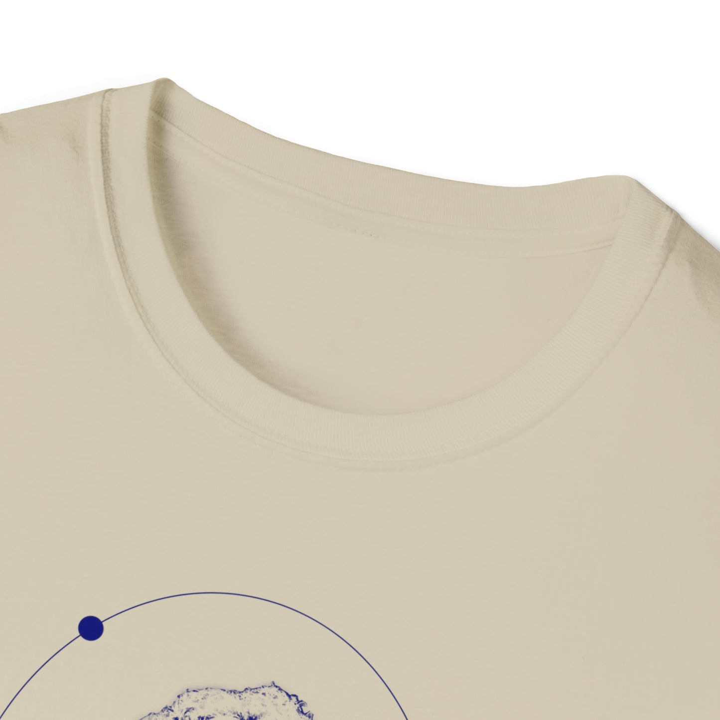 Lou Gramm Stencil Blue logo - Unisex Softstyle T-Shirt
