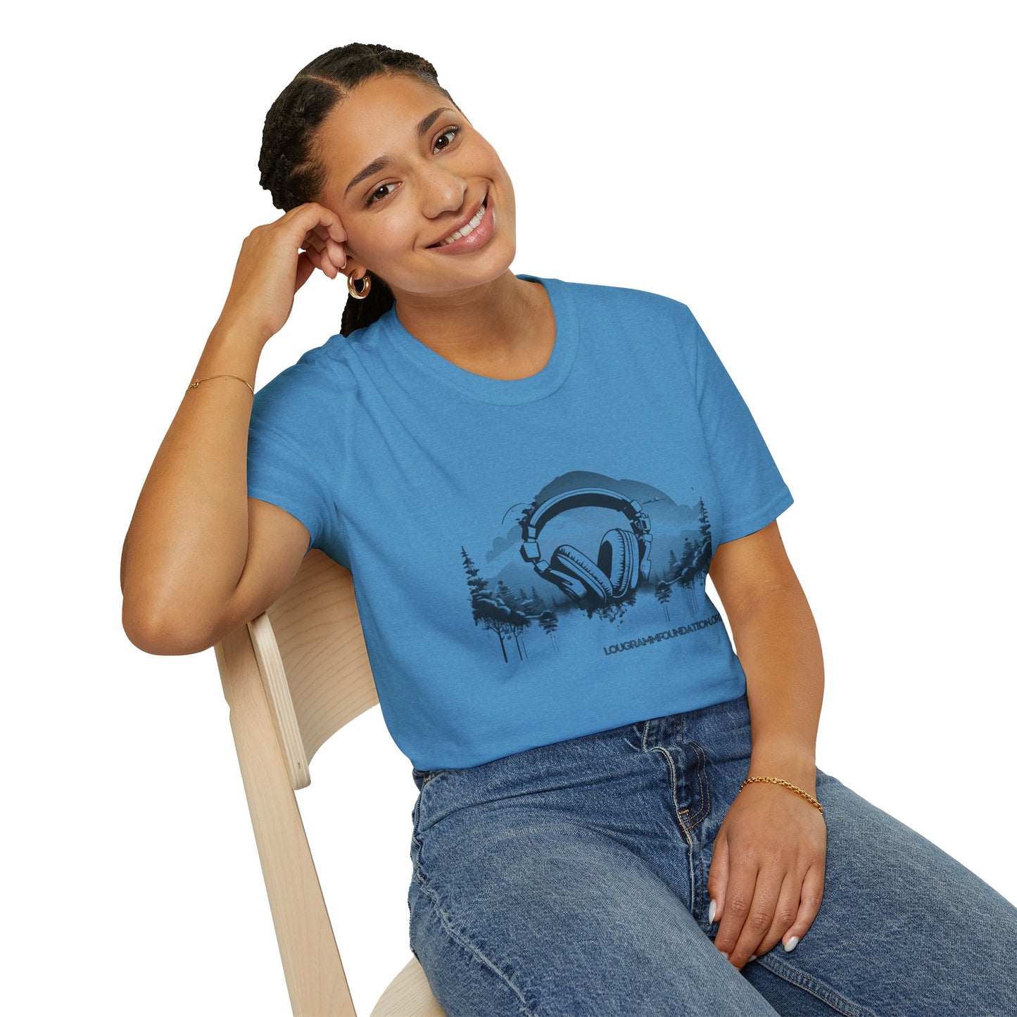 Headphones Sky Unisex Softstyle T-Shirt