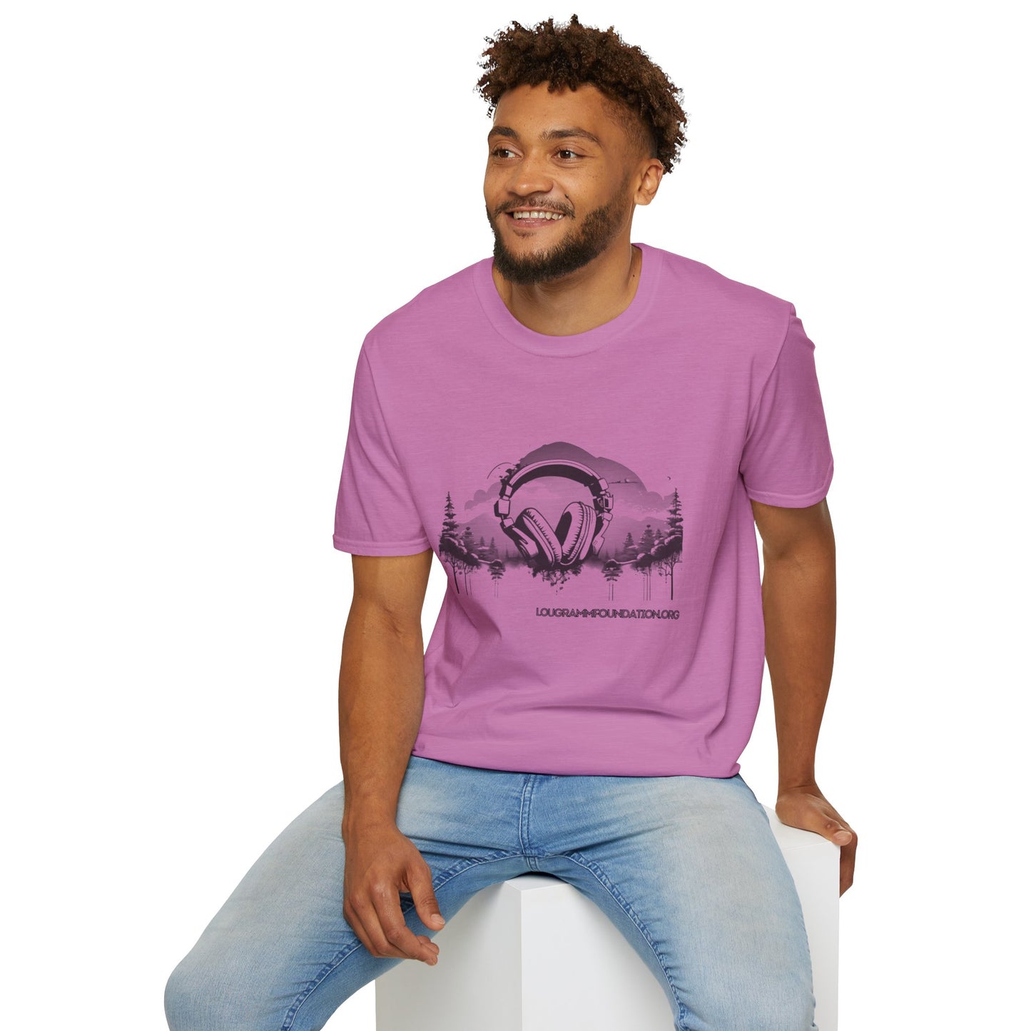 Headphones Sky Unisex Softstyle T-Shirt