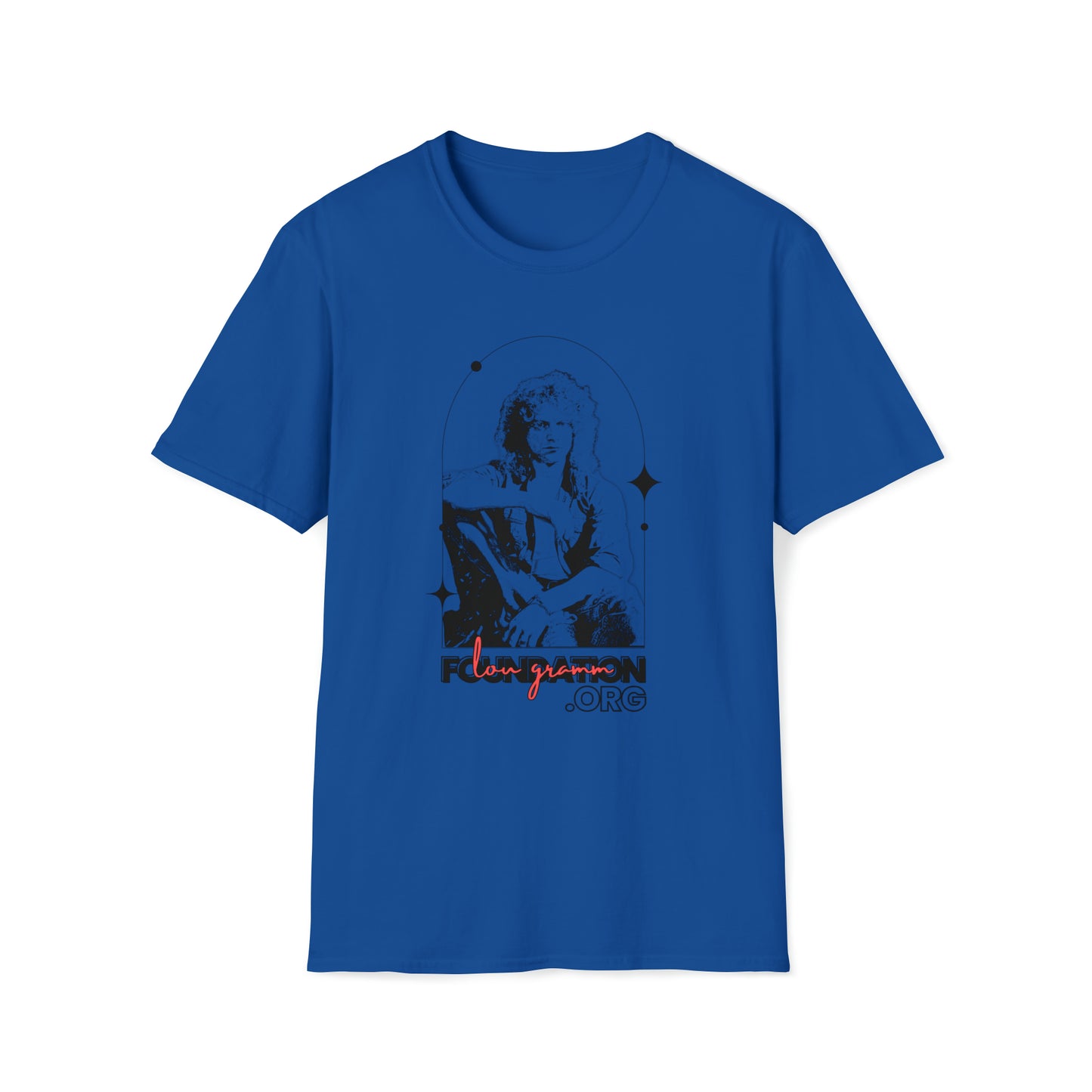 Lou Gramm Stencil Black logo - Unisex Softstyle T-Shirt