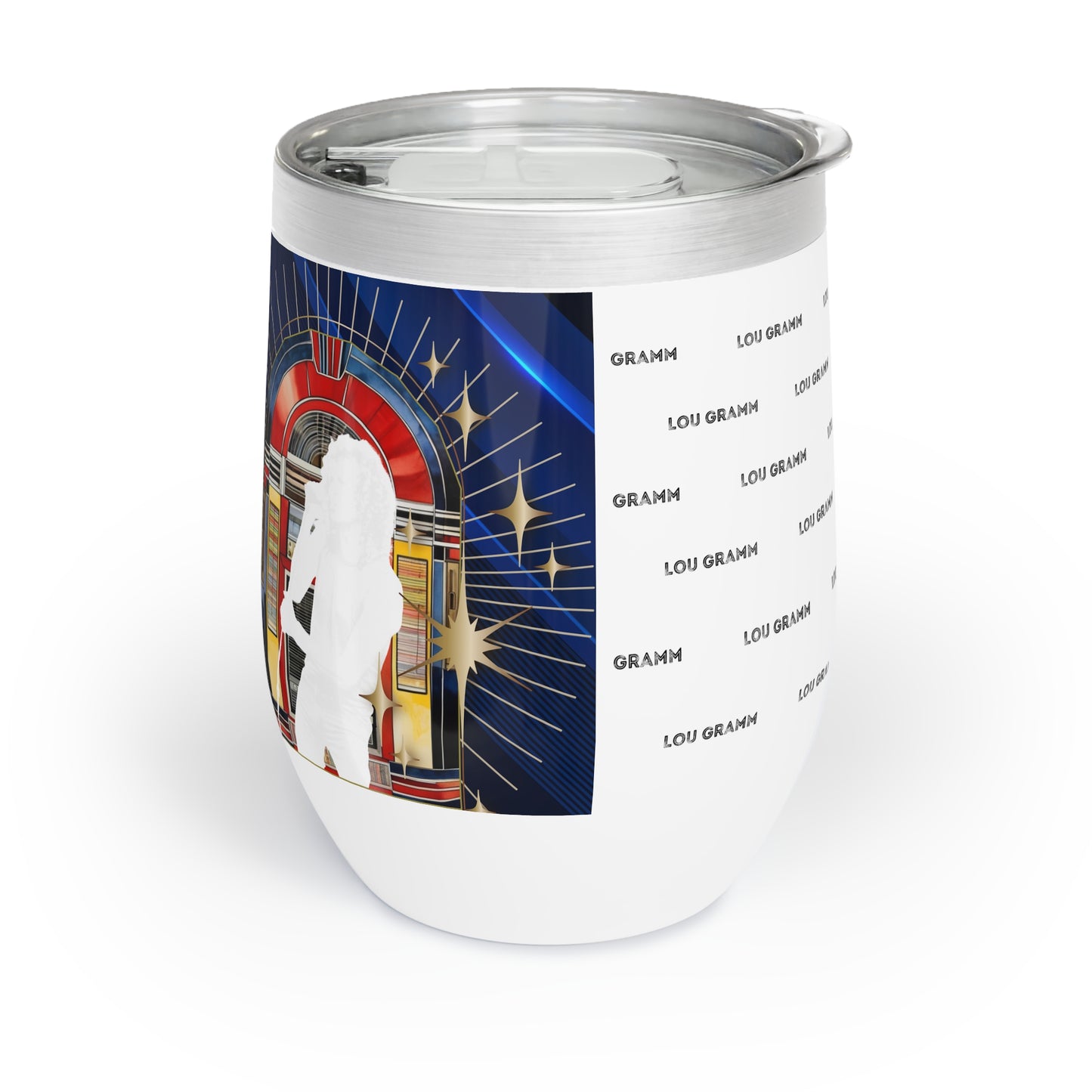 Turn The Music Up Chill Wine Tumbler - Blue