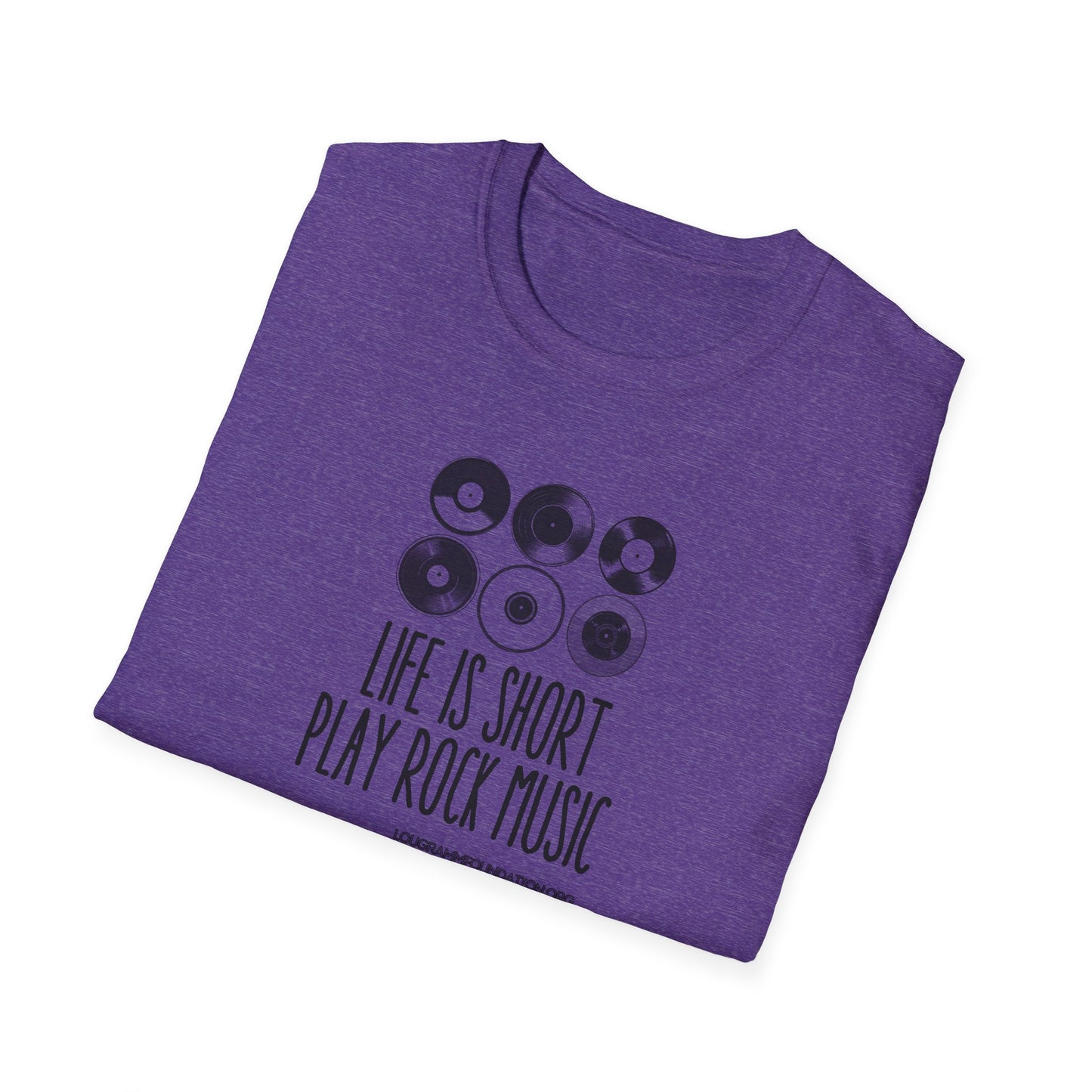 Life is Short Play Rock Music Unisex Softstyle T-Shirt