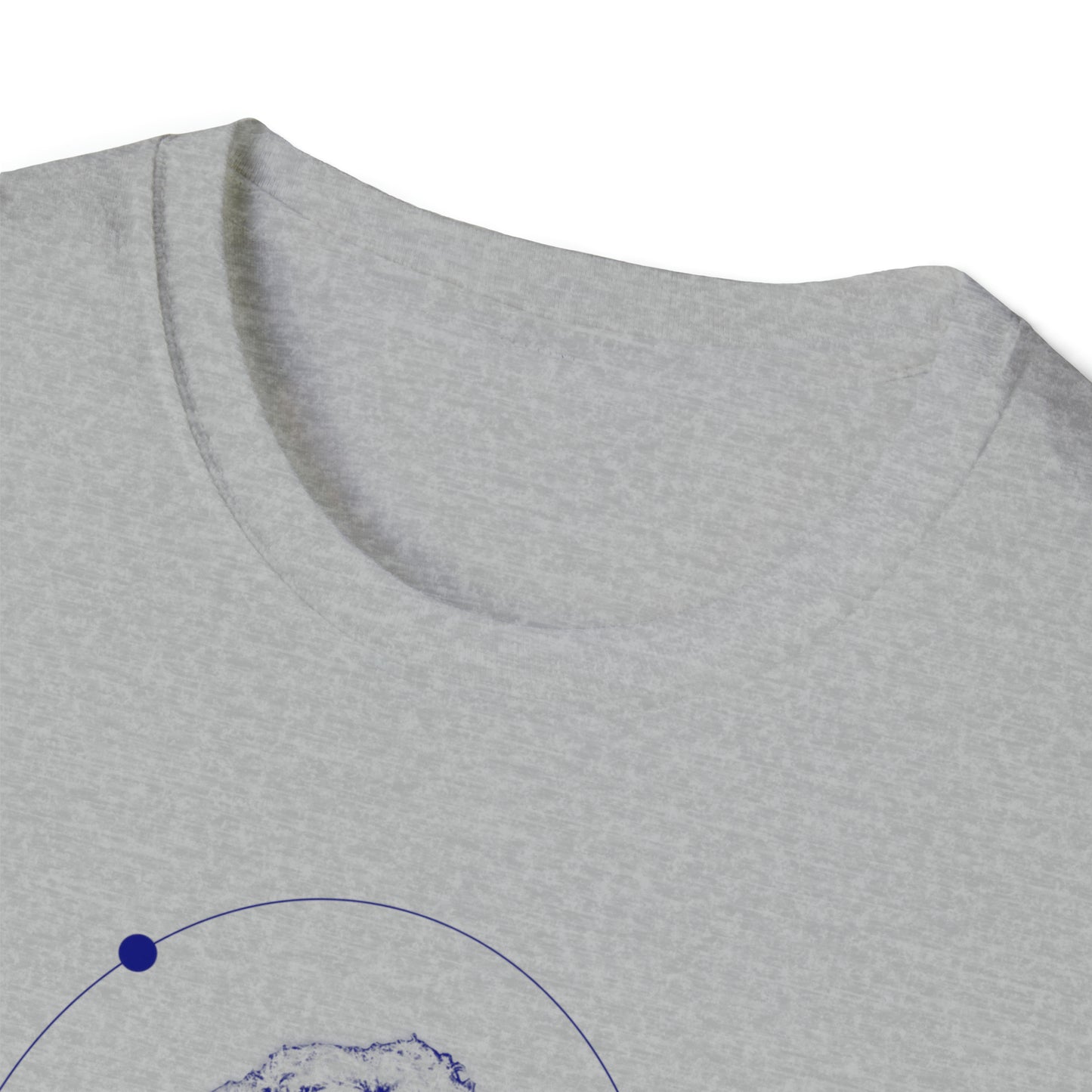 Lou Gramm Stencil Blue logo - Unisex Softstyle T-Shirt