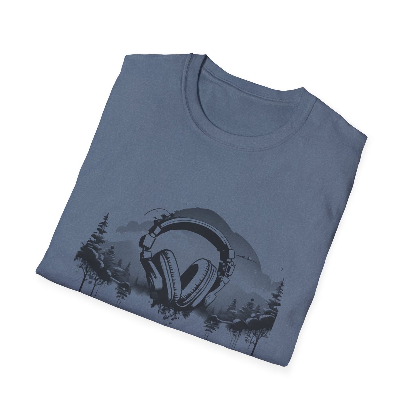 Headphones Sky Unisex Softstyle T-Shirt