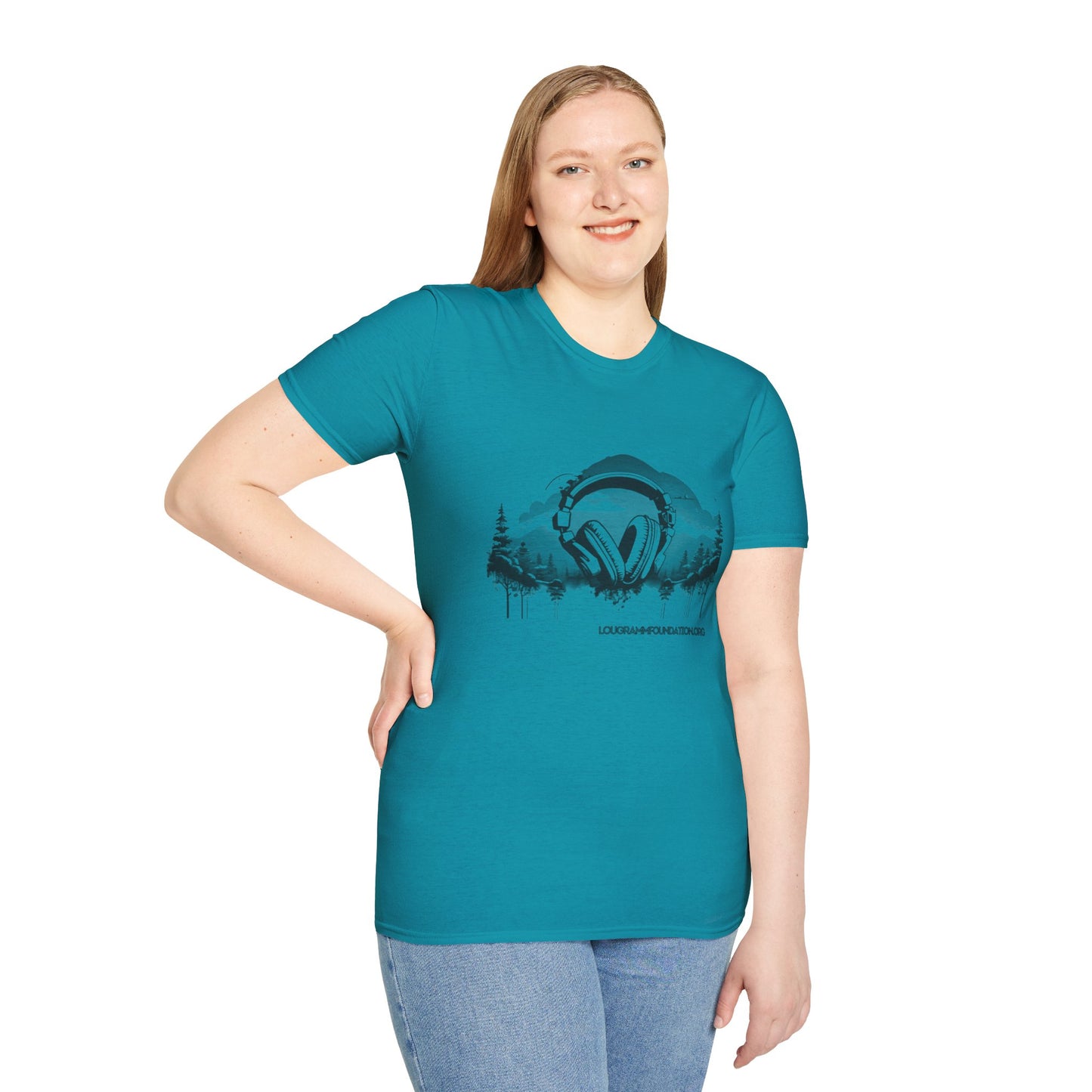 Headphones Sky Unisex Softstyle T-Shirt