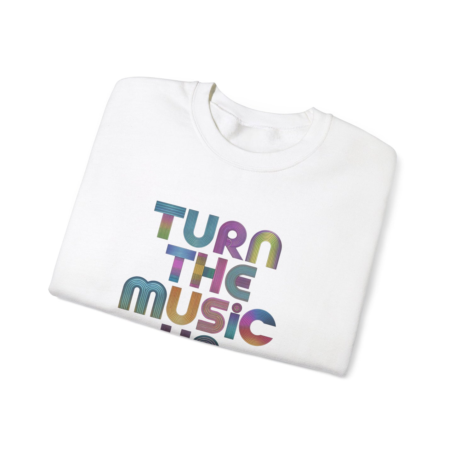 TURN THE MUSIC UP! Heavy Blend™ Crewneck Sweatshirt