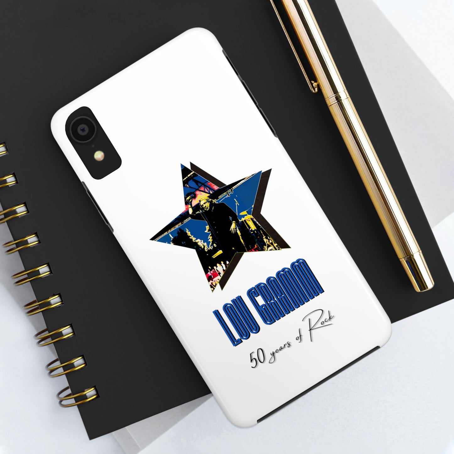 Lou Gramm 50 Years of Rock - Blue Star iPhone Case