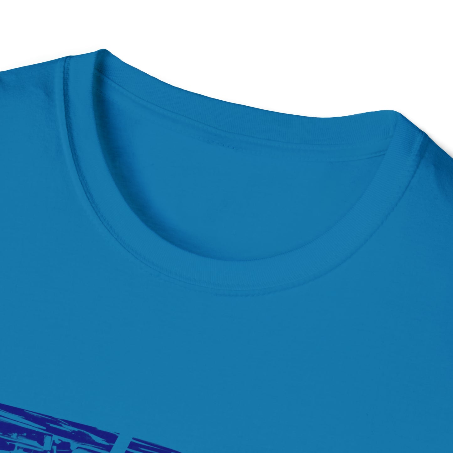 Lou’s Garage Blue logo - Unisex Softstyle T-Shirt