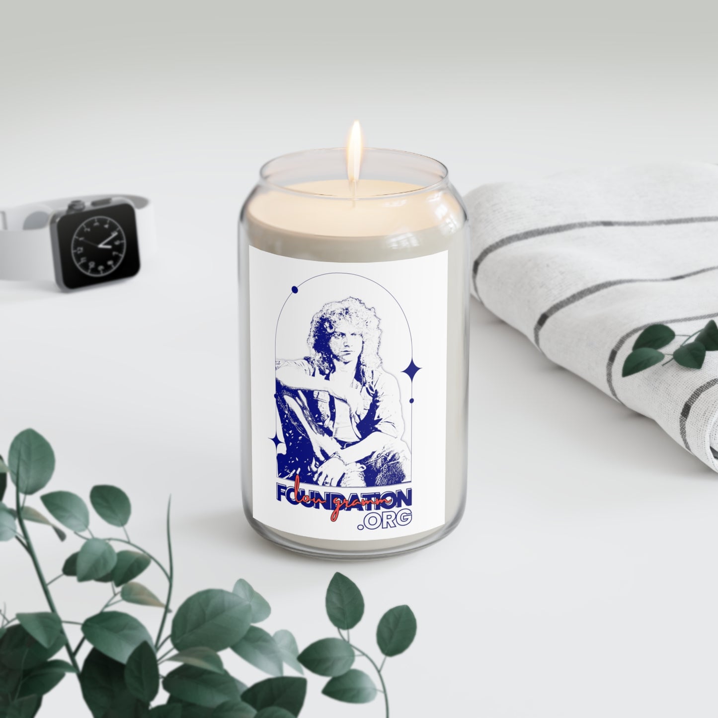 Lou Gramm Stencil Blue logo - Jumbo Scented Candle