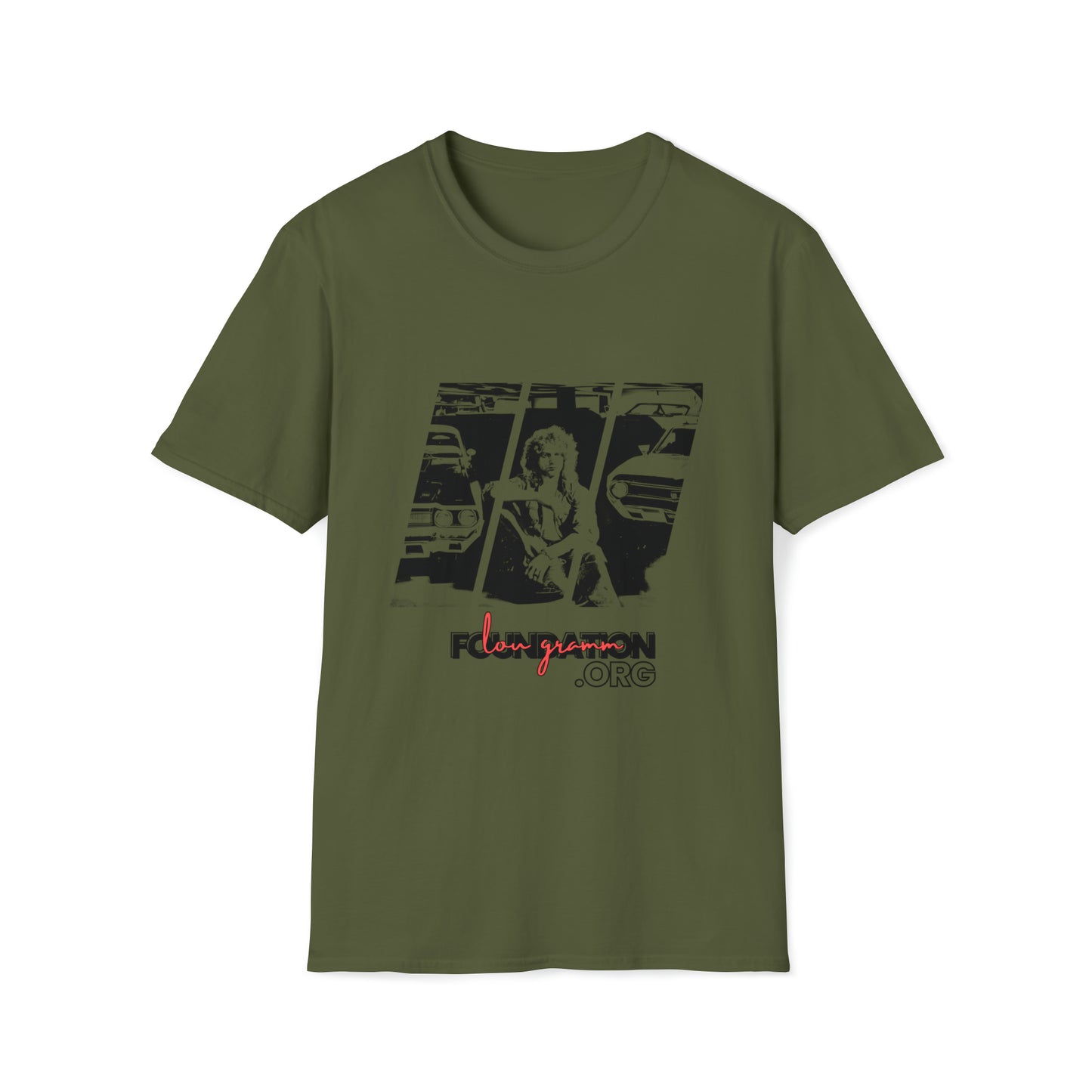Lou’s Garage Black logo - Unisex Softstyle T-Shirt