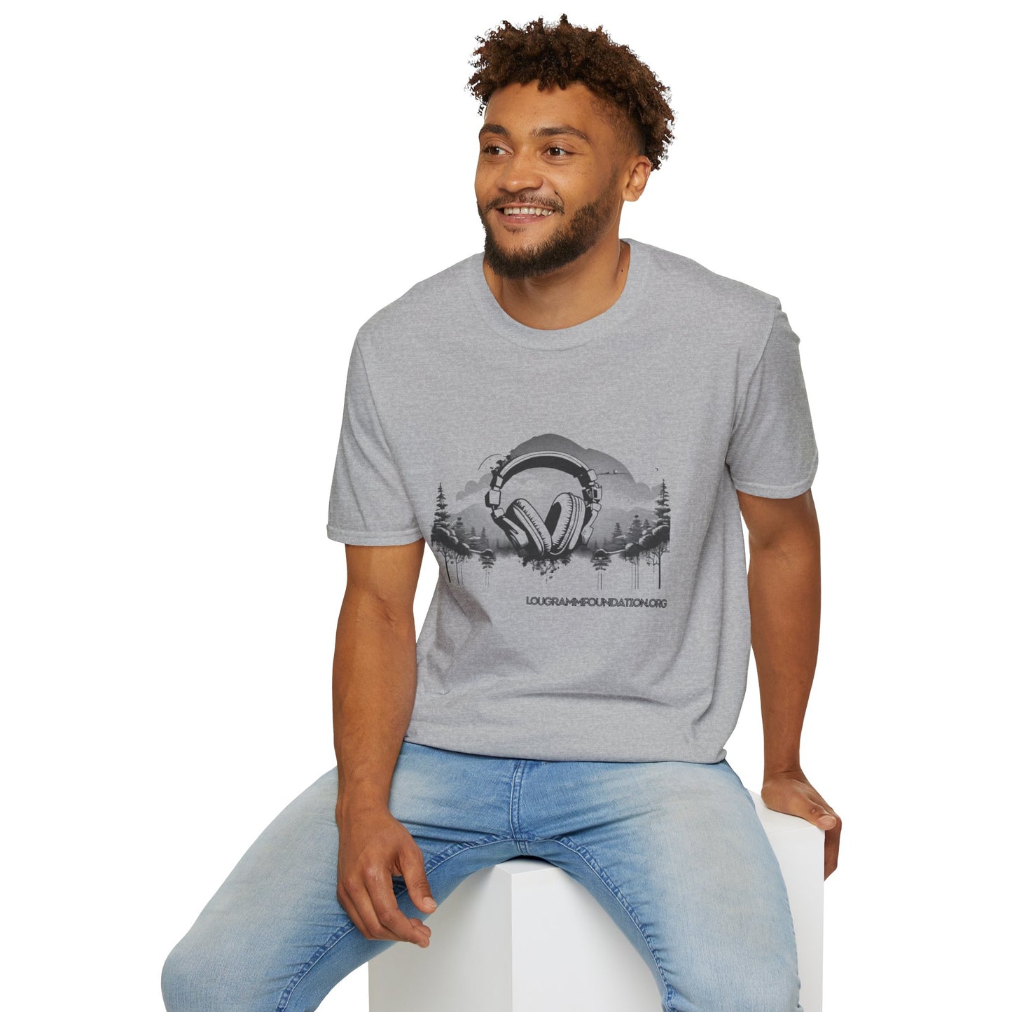 Headphones Sky Unisex Softstyle T-Shirt