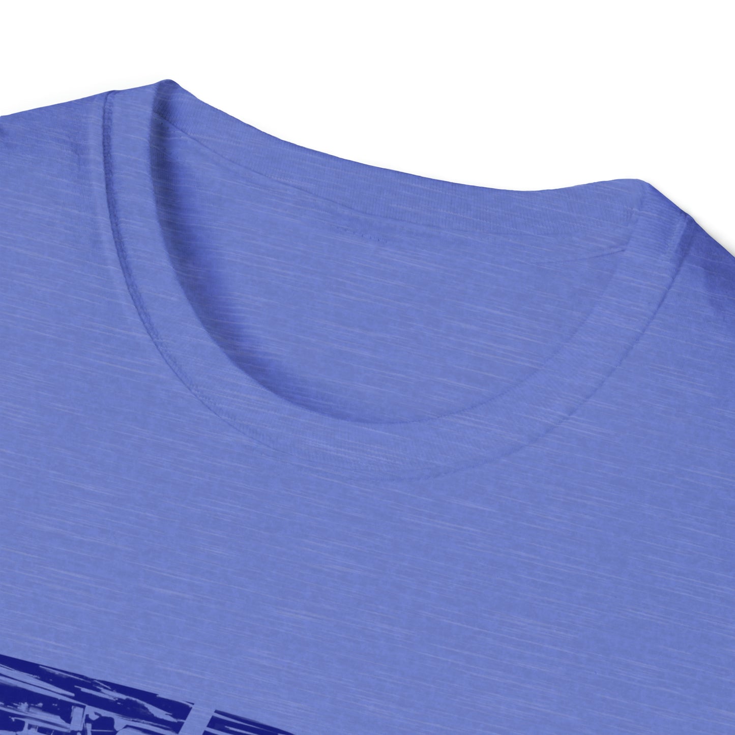 Lou’s Garage Blue logo - Unisex Softstyle T-Shirt