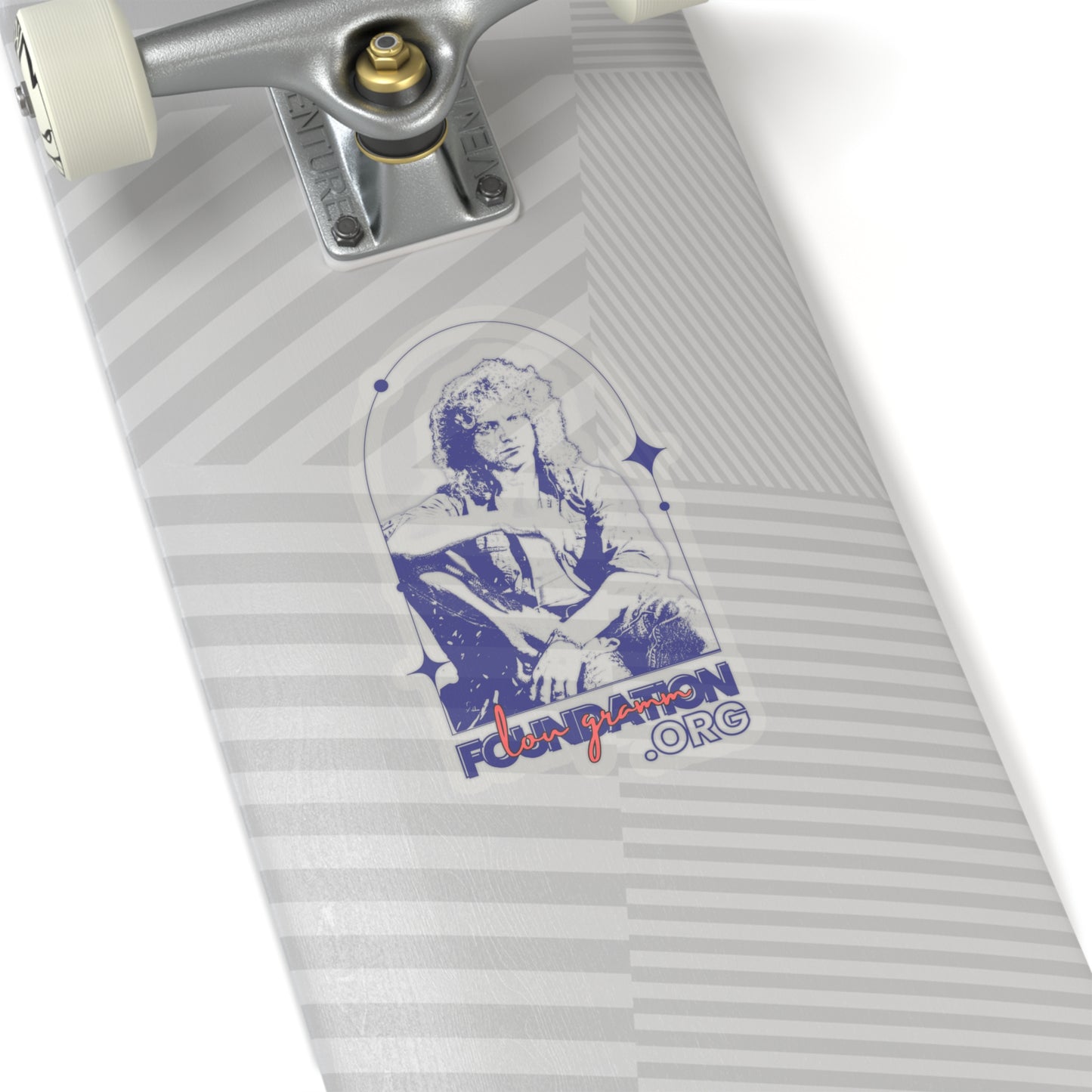 Lou Gramm Foundation Stencil Blue Kiss-Cut Stickers