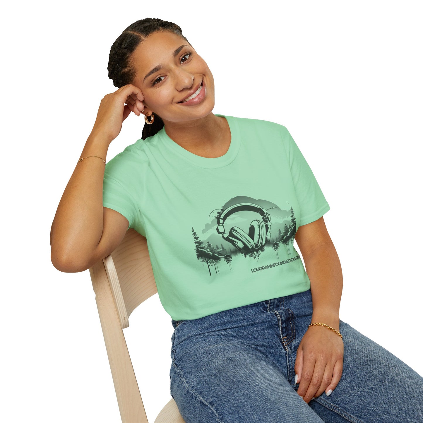 Headphones Sky Unisex Softstyle T-Shirt