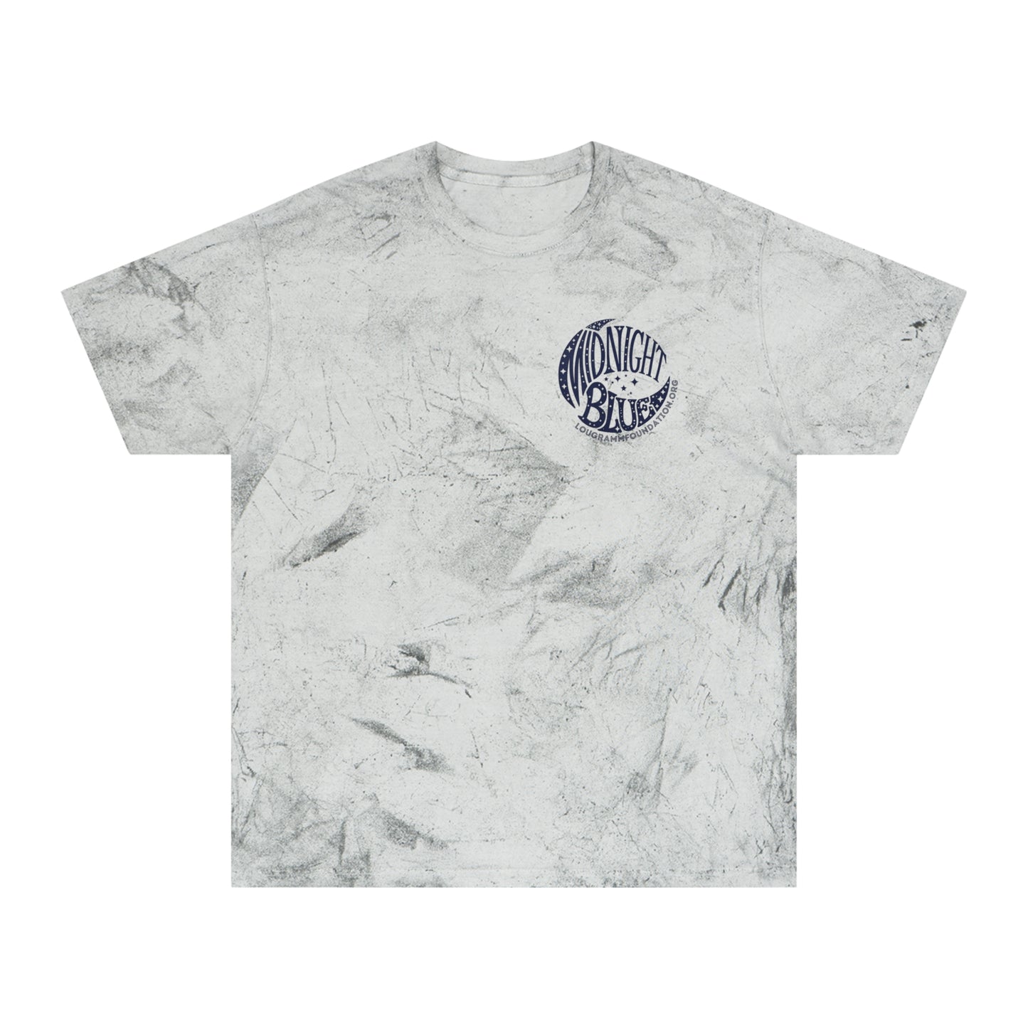 Midnight Blue Color Blast T-Shirt with Moon and Stars Design