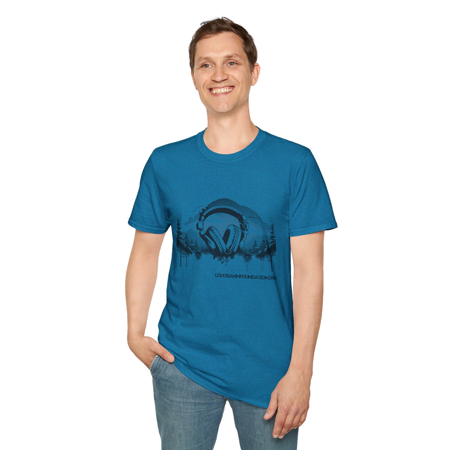 Headphones Sky Unisex Softstyle T-Shirt