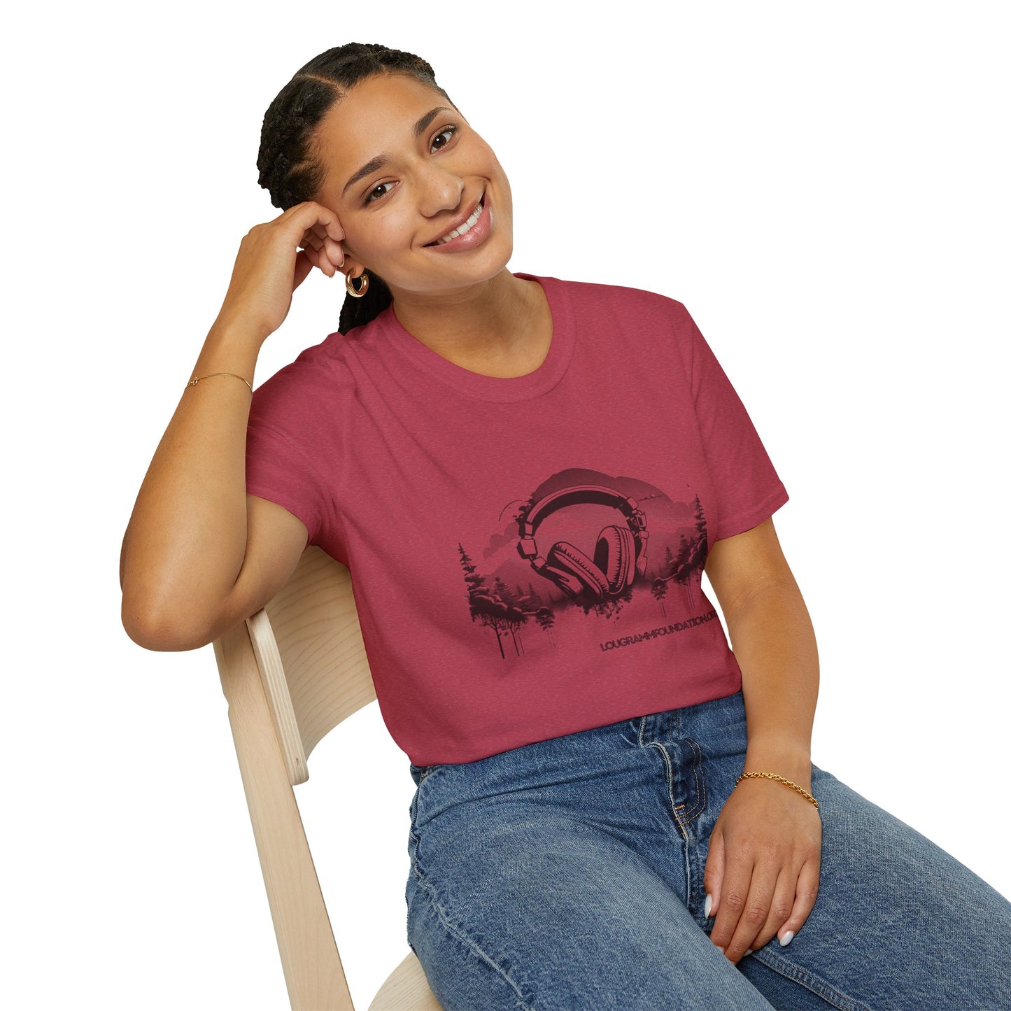 Headphones Sky Unisex Softstyle T-Shirt