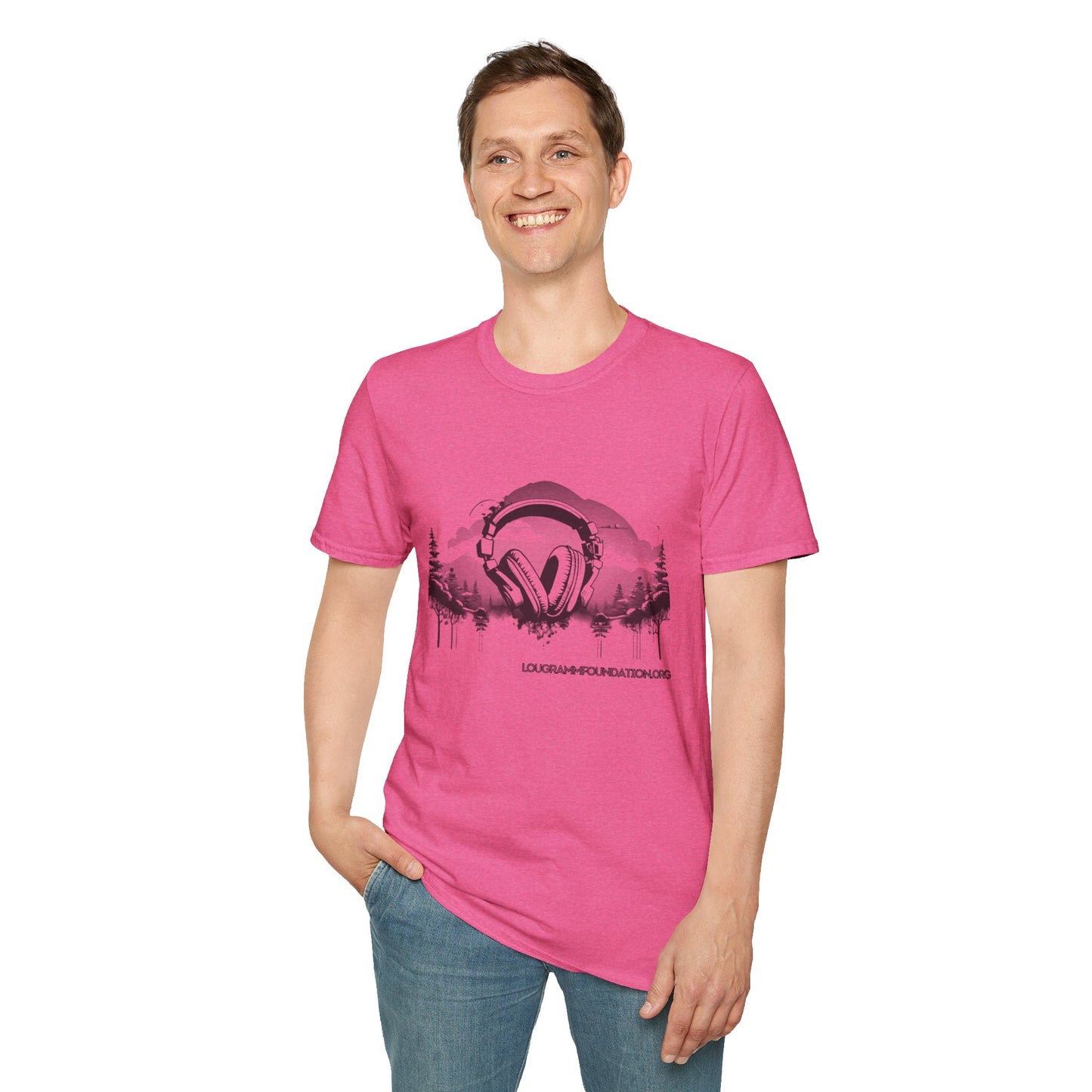 Headphones Sky Unisex Softstyle T-Shirt