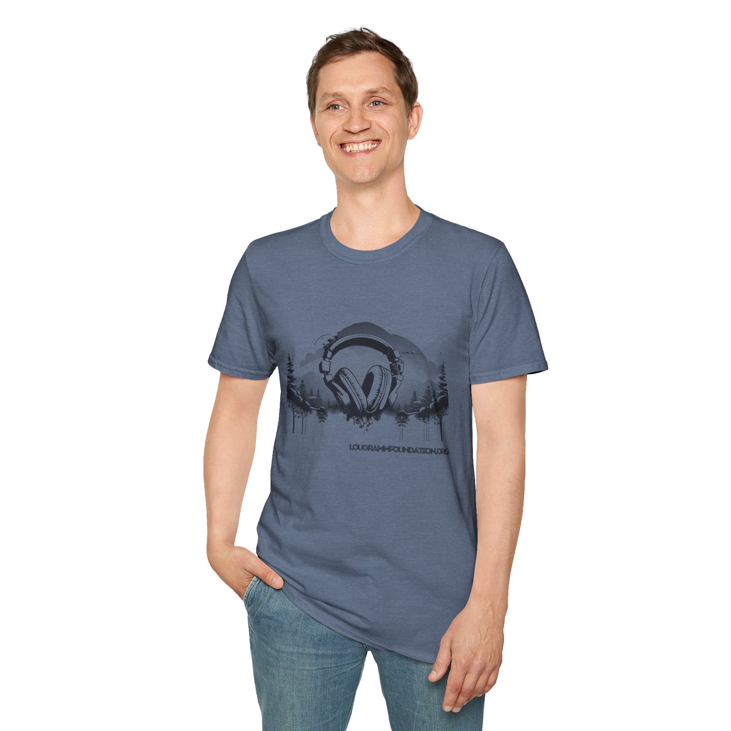 Headphones Sky Unisex Softstyle T-Shirt
