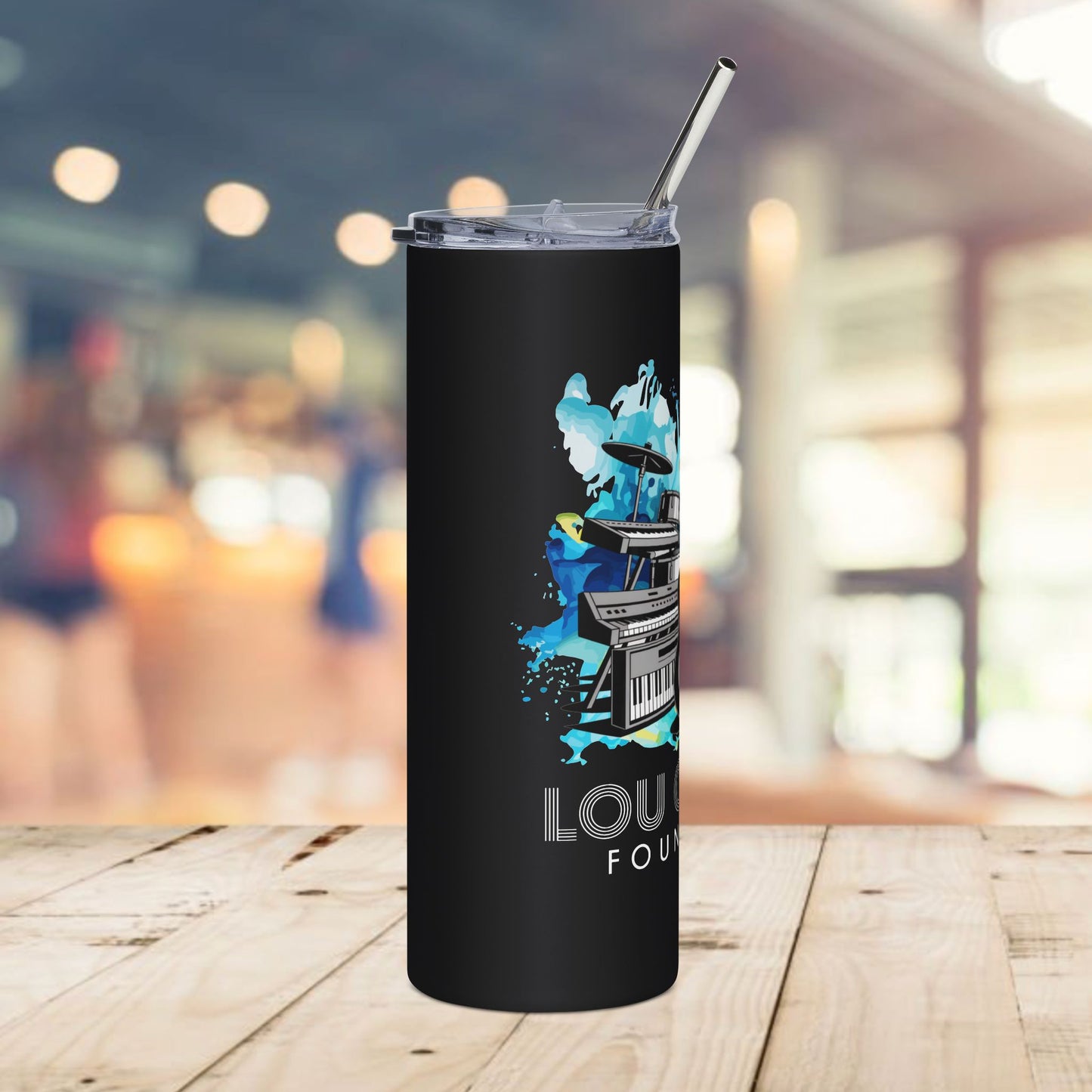 Rhythm and Hue Stainless Drink Tumbler with Straw