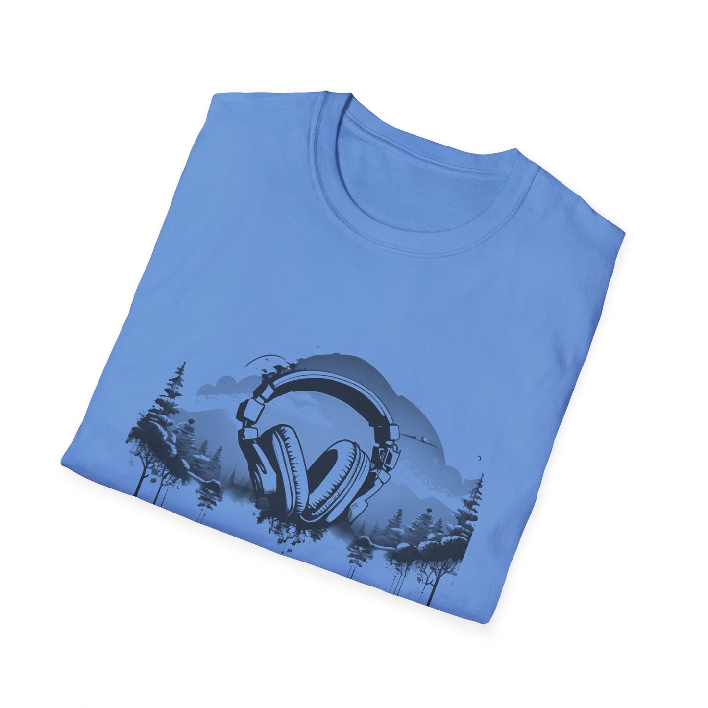 Headphones Sky Unisex Softstyle T-Shirt