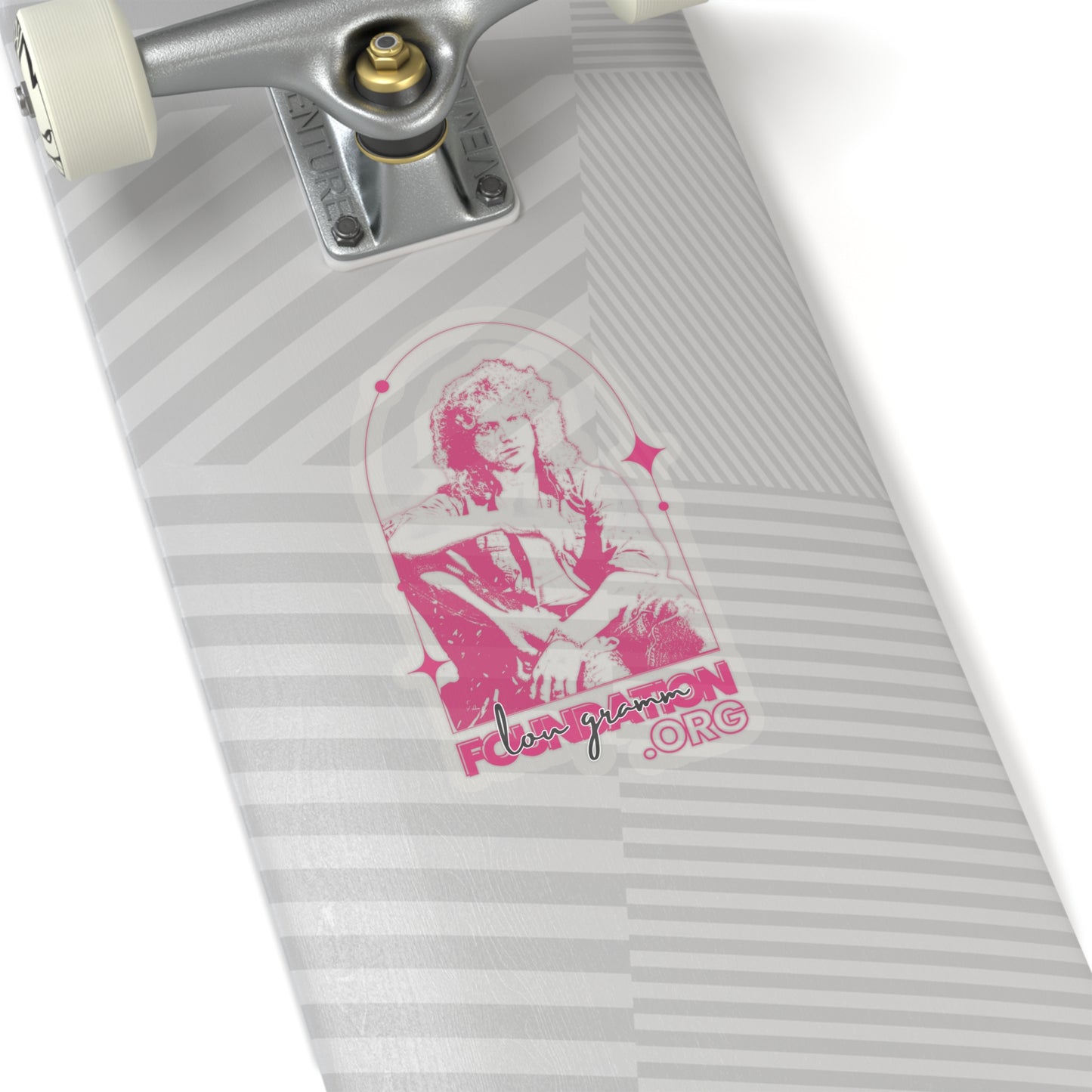 Lou Gramm Foundation Stencil pink Kiss-Cut Stickers