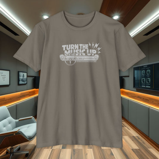 Turn the Music Up Unisex 60/40 Jersey T-shirt - Perfect for Music Lovers