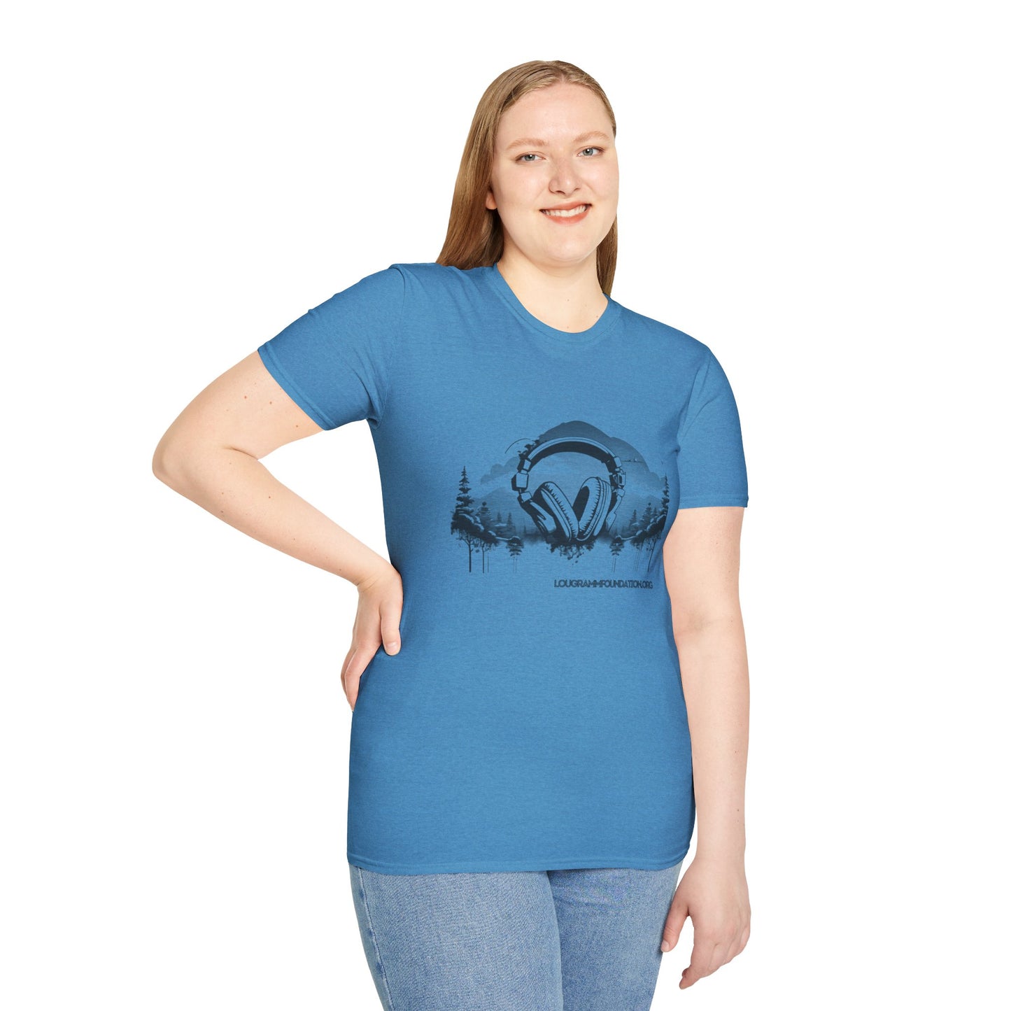 Headphones Sky Unisex Softstyle T-Shirt