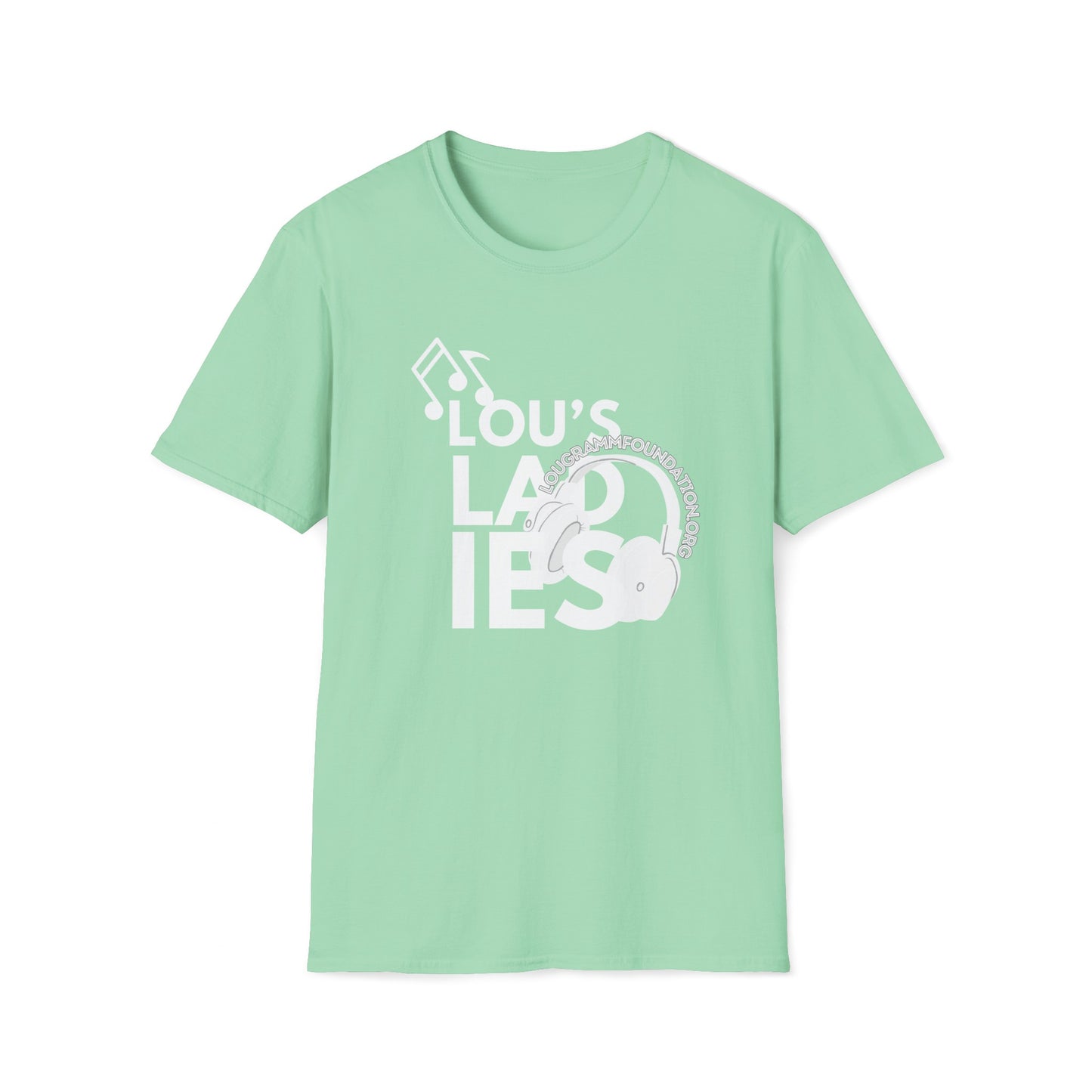 Lou's Ladies white logo Softstyle T-Shirt